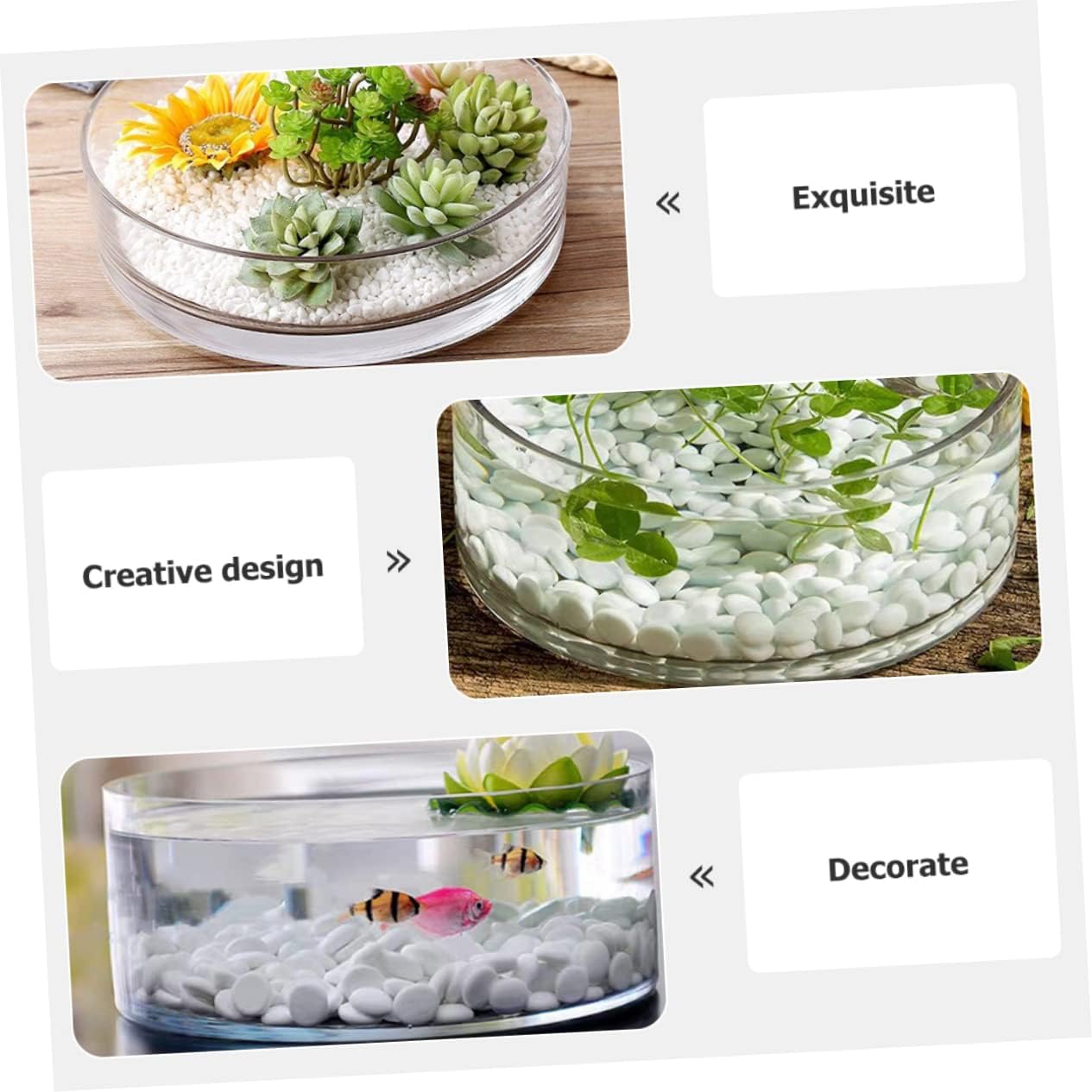 POPETPOP Glass Vase Indoor Planter Flower Pot Glass Hydroponic Modern Decor for Home