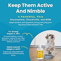 Vista 8 de Vitaminas y suplementos 100 % naturales para perros – Multivitamina líquida para perros – Vitaminas para perros mayores – Multivitaminas para perros