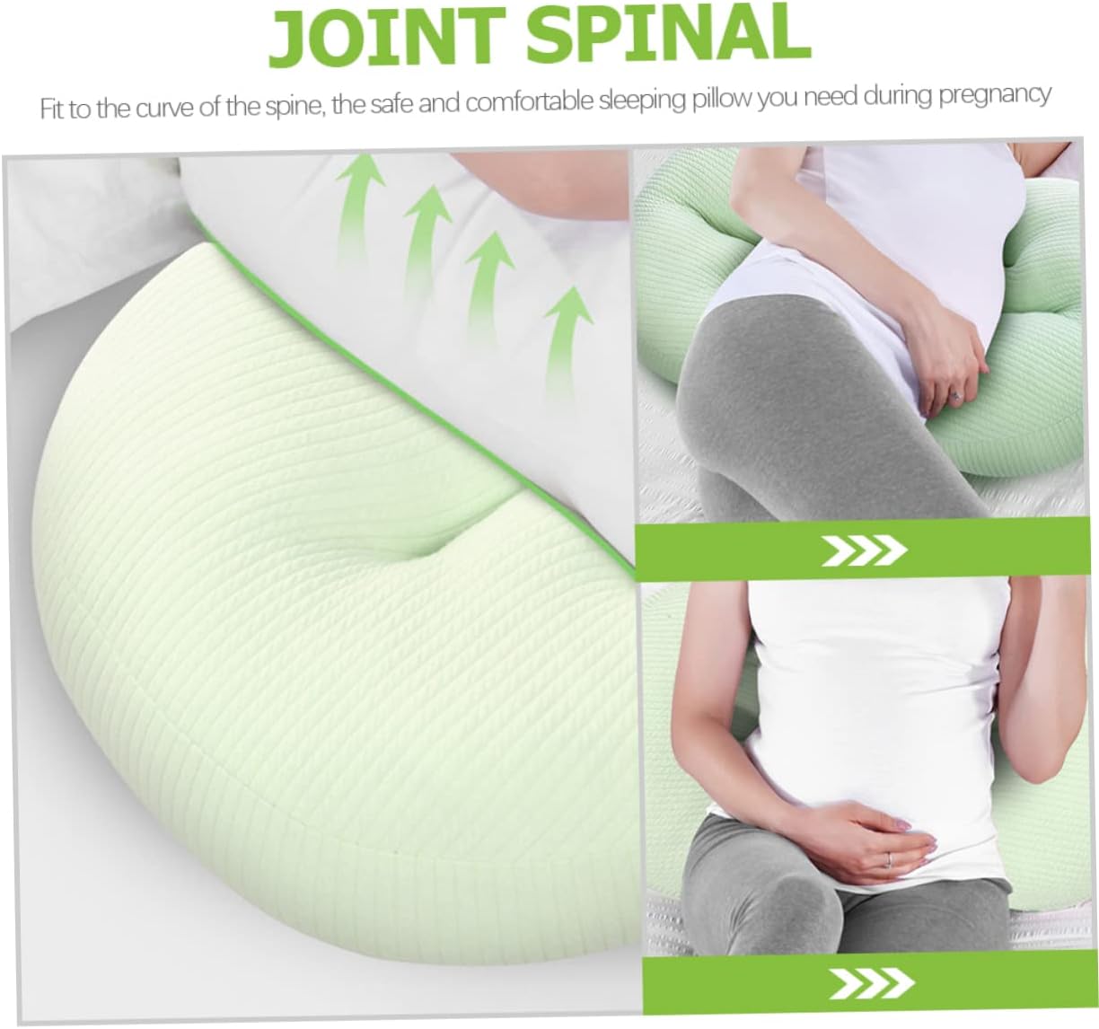 Ciieeo Ergonomic U-Shaped Pillow for Pregnant Women Lumbar Support Bed Waist Pad Maternity Pillow