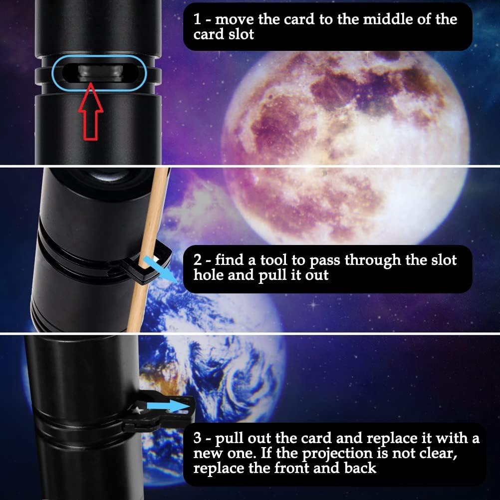 Moon Earth Projection LED Lamp - 3D Projector with 360° Rotation for Backgrounds, Home Decor, and Photography (Support)