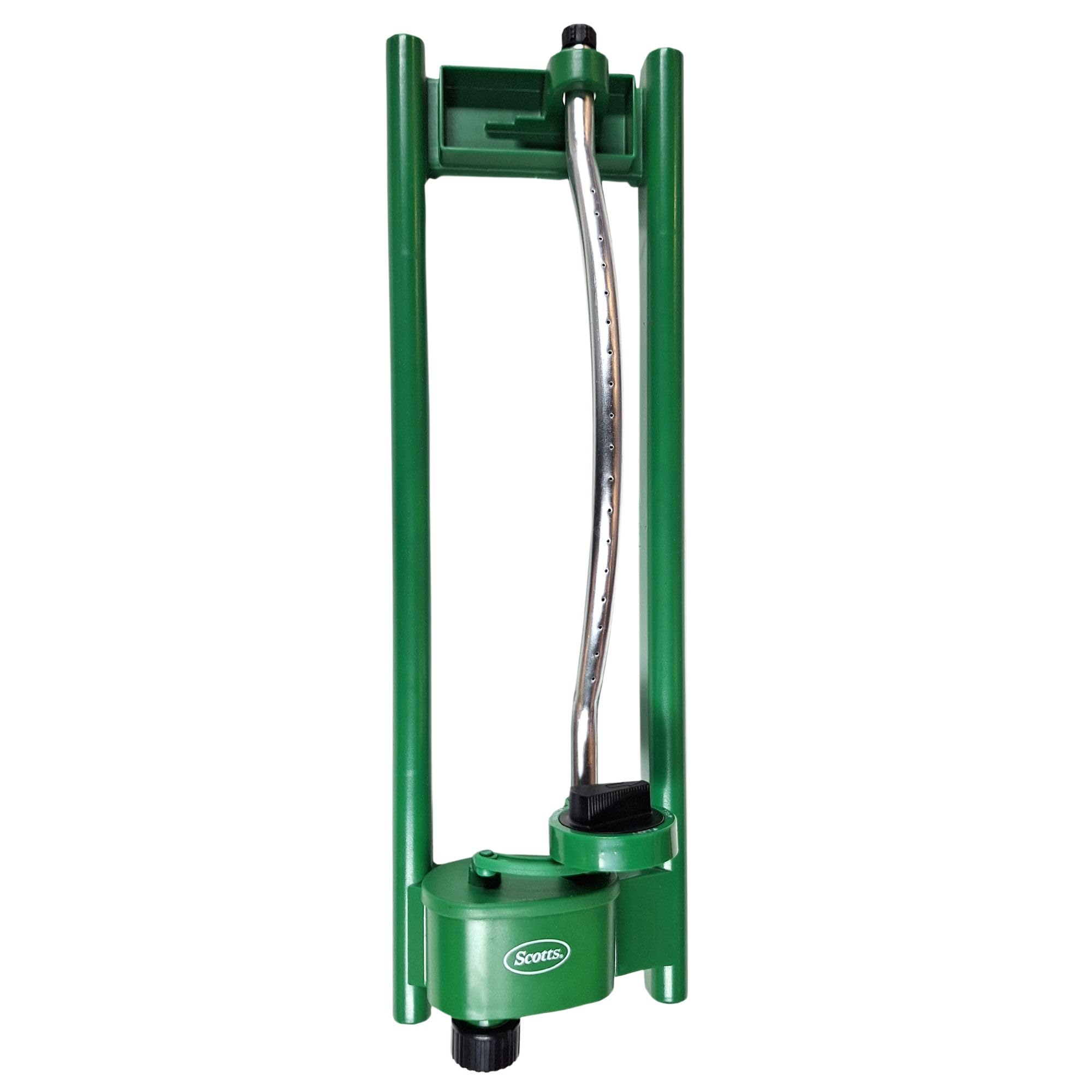 Scotts Irrigatore oscillante a 18 fori – Irrigatore regolabile per prato con 18 ugelli di precisione, base ampia e stabile e gamma di irrigazione personalizzata per prati e giardini