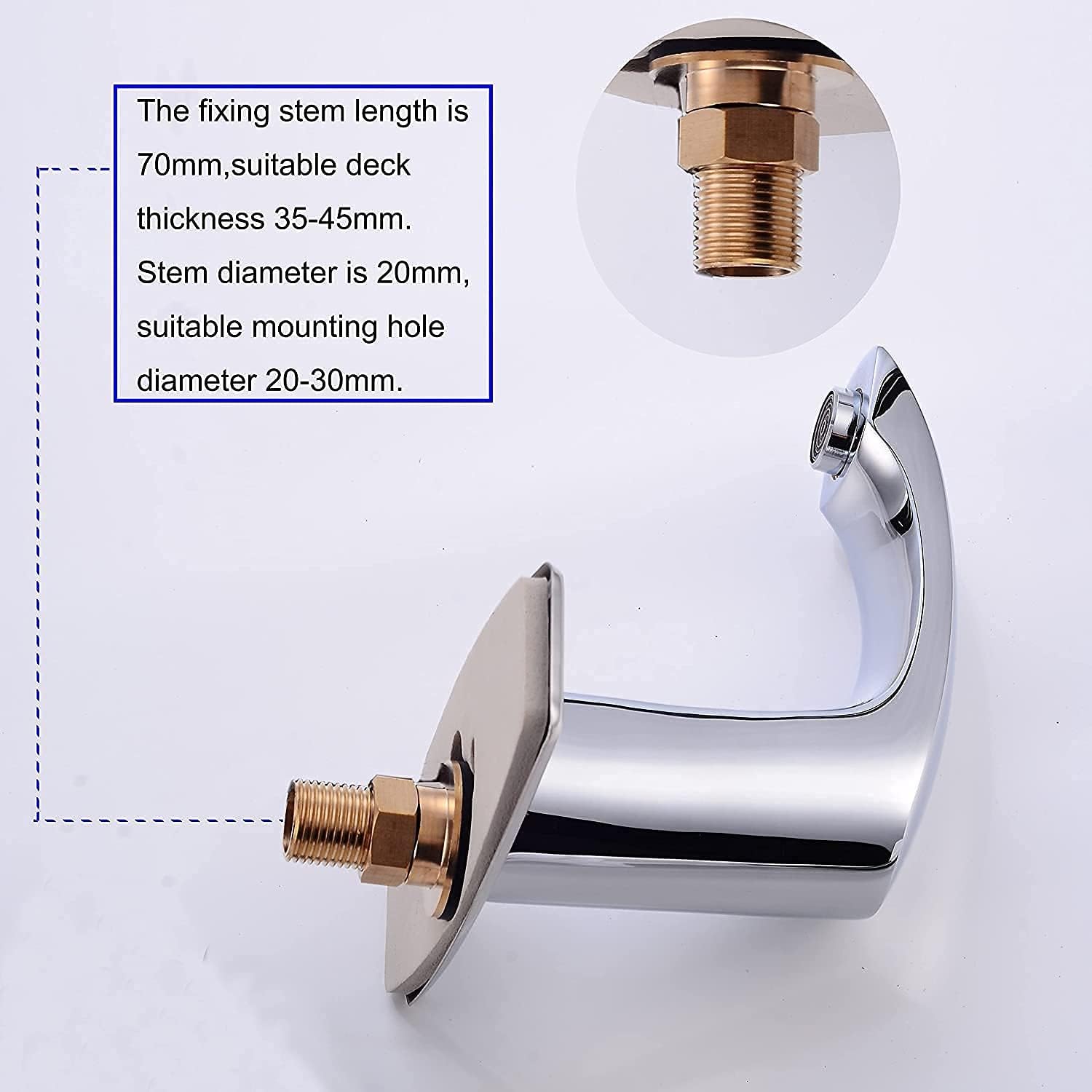 Robinet Sans Contact en Laiton Avec Capteur Automatique Pour Lavabo de Salle de Bain Froide et Chaude, Robinet de Capteur,Robinet à Eau Automatique Circulant CC Uniquement