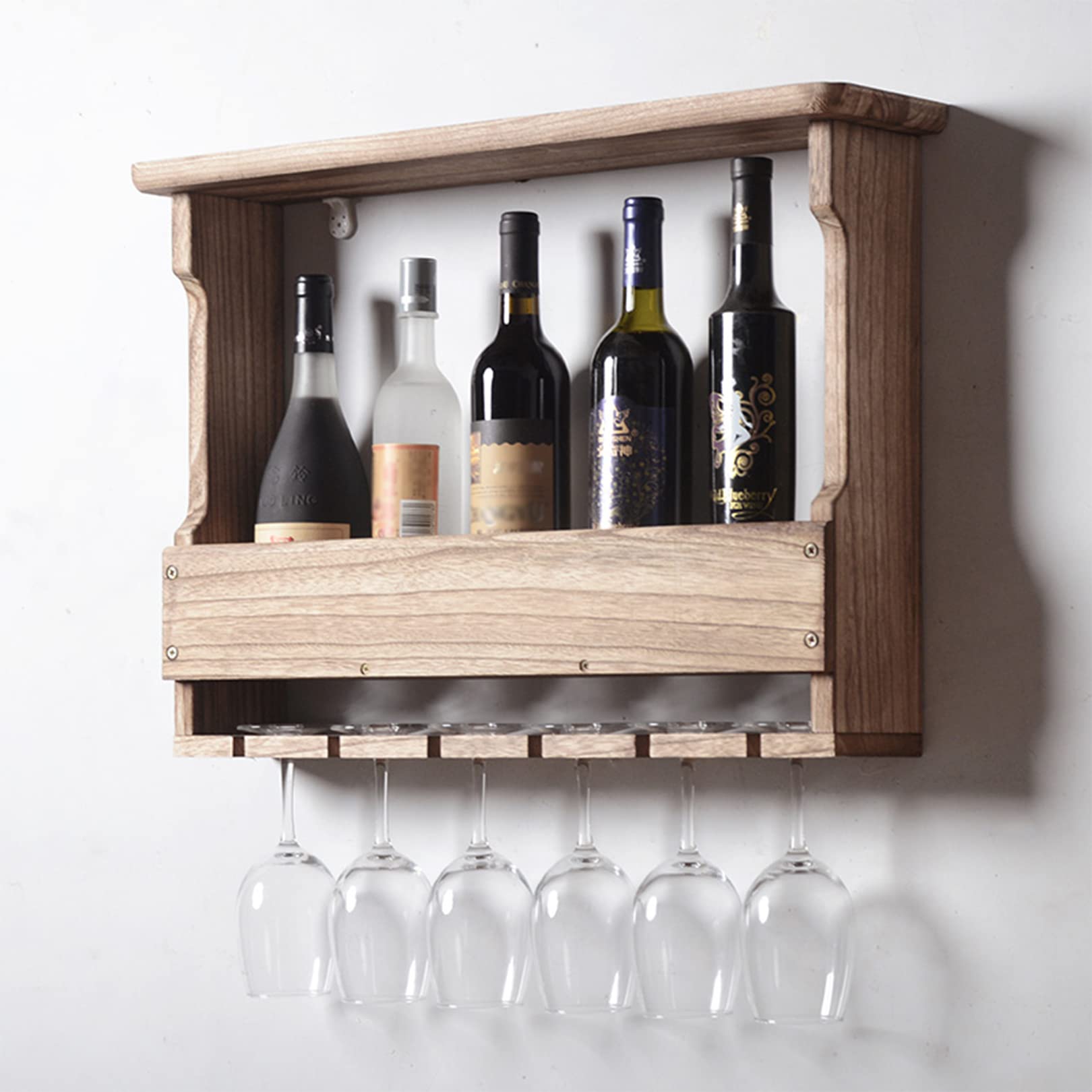Casier à vin mural en bois rustique le cadeau idéal pour amateurs