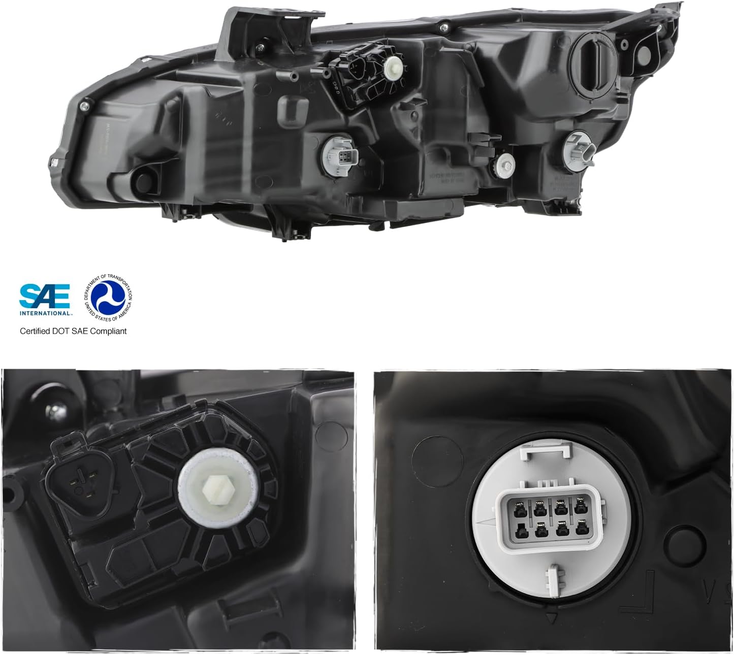 AKKON - Fit 2016 2017 2018 2019 2020 2021 Honda Civic 16-21 Touring | Sport Touring | Si | Type R [Full LED] w/DRL Headlight Headlamp OE Style Chrome Passenger Right Assembly