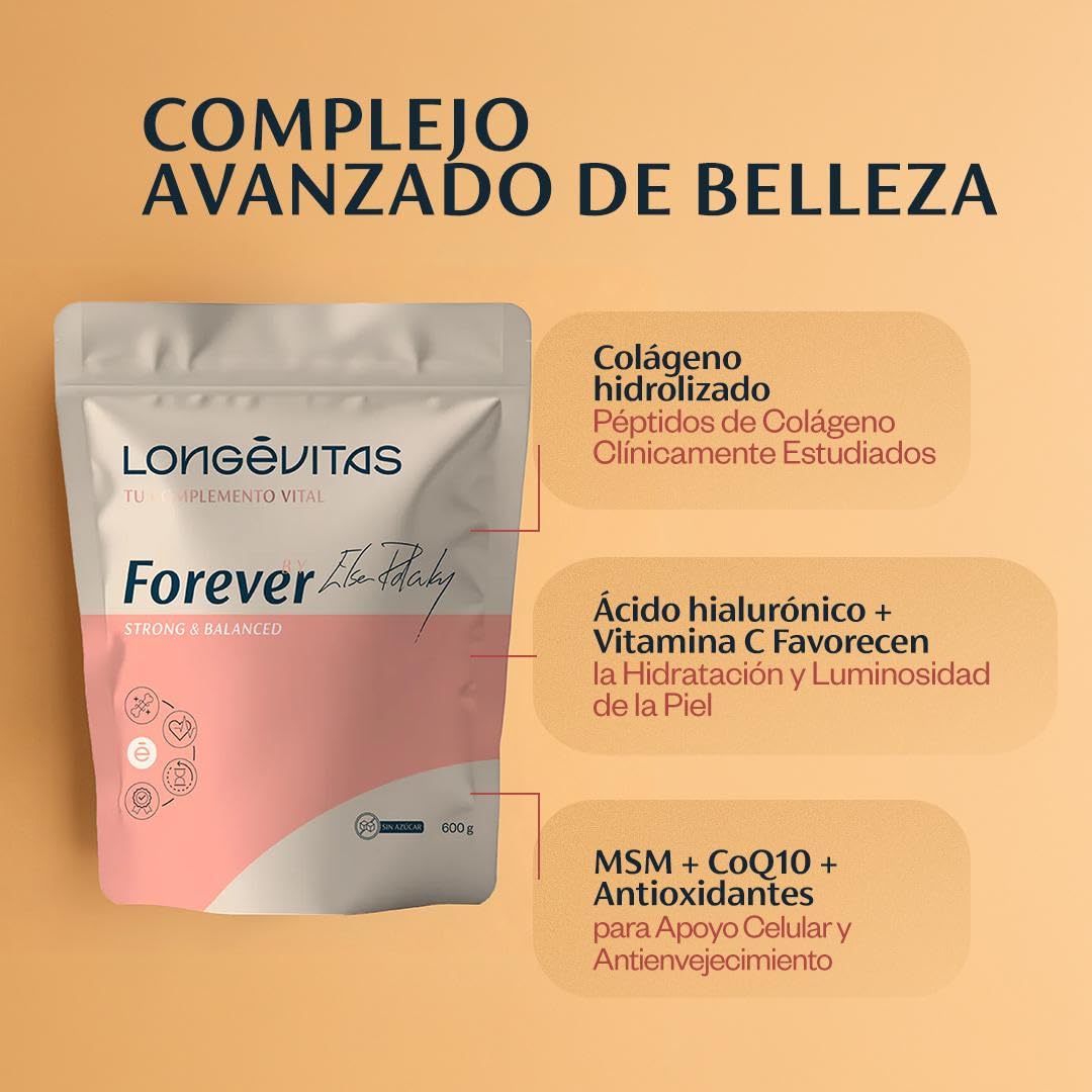 Longévitas Proteína Mujer Polvo, Creatina Ashwagandha 1 Mes (600 g) | Sin azúcar, Probióticos, CoQ10 y ácido hialurónico, Adaptógenos y equilibrio hormonal, España, ISO 9001