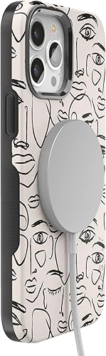 Miniatura 5 de Casely Funda para iPhone 13 Pro Max  Compatible con MagSafe  Todos somos humanos  Funda bohemia con arte facial minimalista