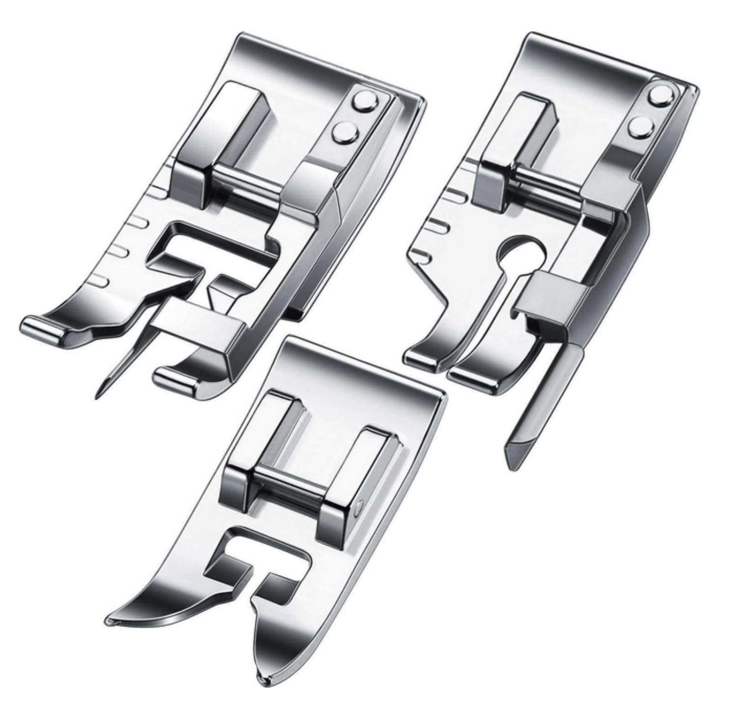 SKEIDO 3 Pieces Stitch in Ditch Foot and 1/4 Inch Quilting Patchwork Presser Foot Set Sewing Machine Presser Foot and Overcast Presser Suitable for Household Multi-Function Sewing Machines