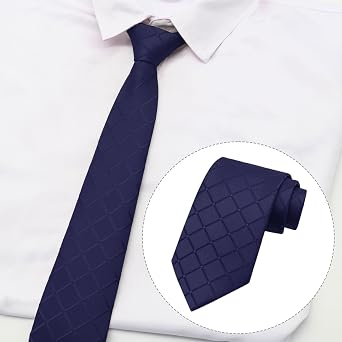 LJBFNN Ties for Men, 3.15'' Mens Tie Plaid Neckties for Men Teens Shirt Suit Tuxedo Wedding Party Business School Daily Dress