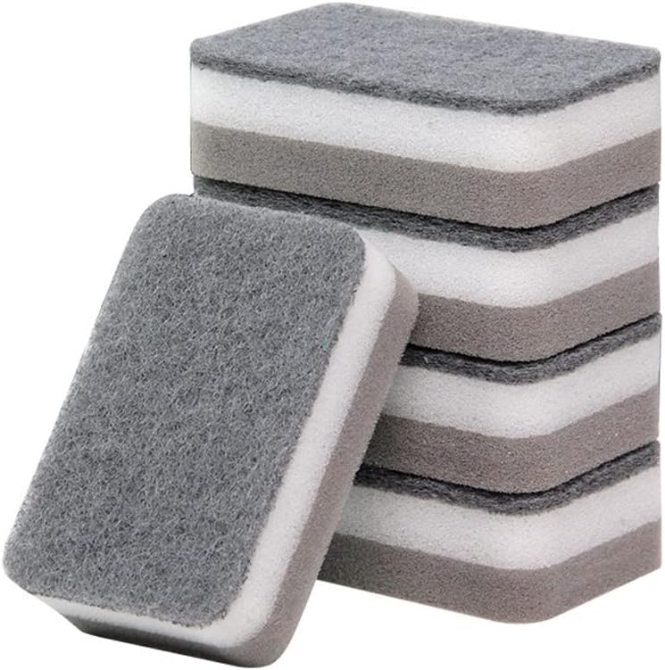 Double-Sided Cleaning Sponge Rub Pot Dish Bowl Absorbent Scouring Pad Kitchen Dishes Removing Brush Cloth