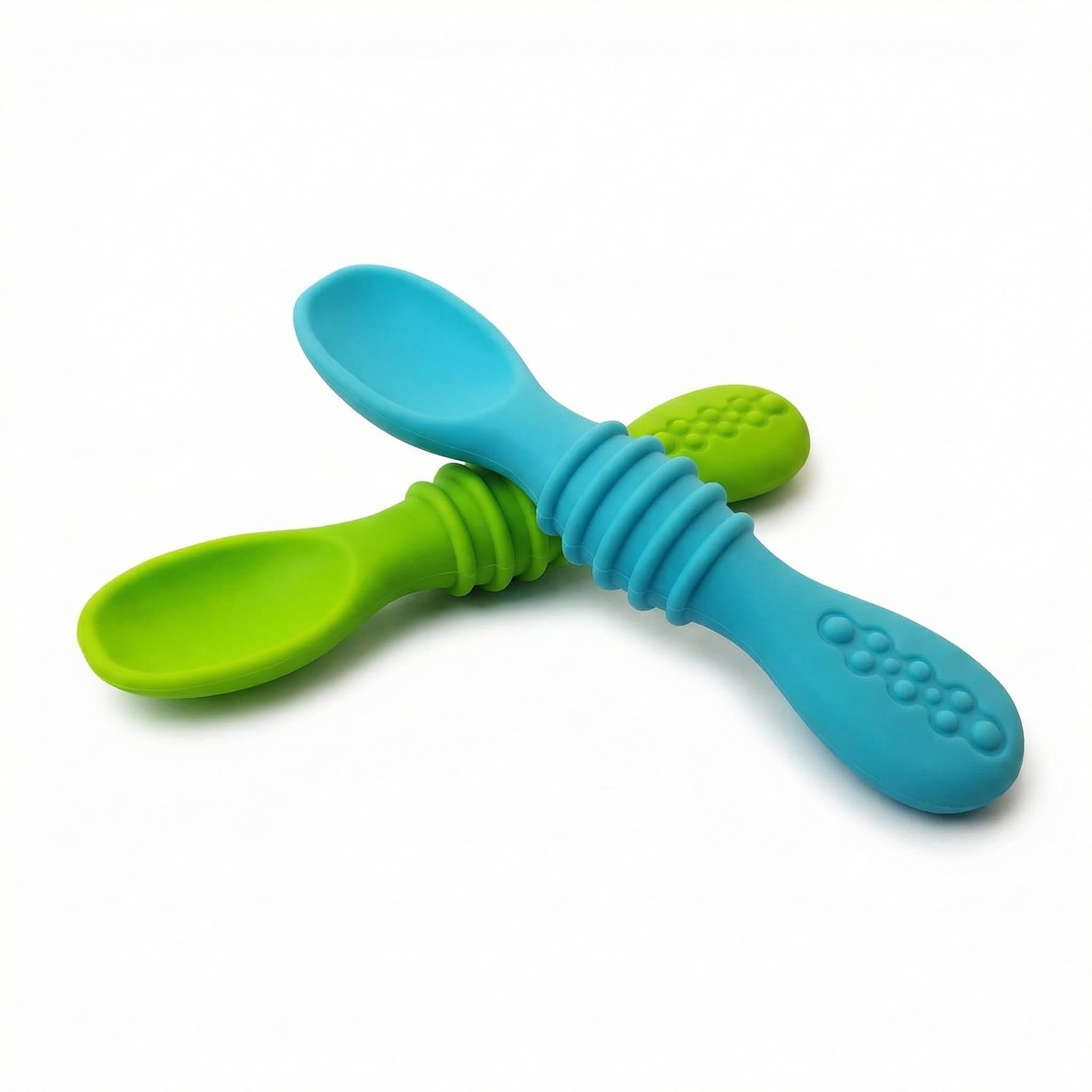 Chic Buddy Ultra Care Silicone Spoon Set - Baby Led Weaning Spoon - Spoon Set for Kids .BPA-Free Silicone Baby Spoon, Gentle on Gums, Easy-to-Hold,Ideal for Self-Feeding