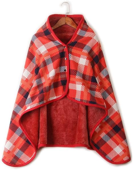 Amazon ひざ掛け ひざかけ 膝掛け ブランケット大判 着る毛布 肩掛け ひざ掛け 暖かい 保温 ショール 静電気防止処理 ポケット付き レディース ふんわり 洗 濯可 着る毛布 寒さ対策 赤 80 130cm 着る毛布 かい巻き オンライン通販