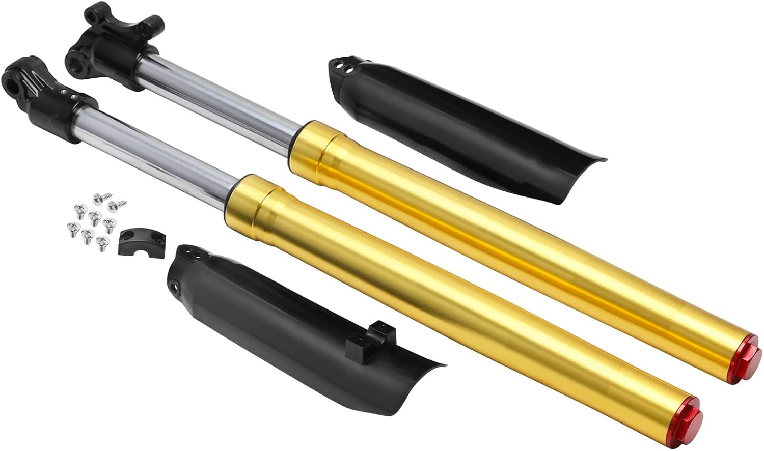 580mm Front Fork Suspension 39/42mm Upside Down Inverted Dirt Pit Bike Forks Fits 50cc-125cc CRF50 XR50 SDG SSR Apollo TaoTao Coolster Razor Roketa Off-Road Motorcycle Motocross