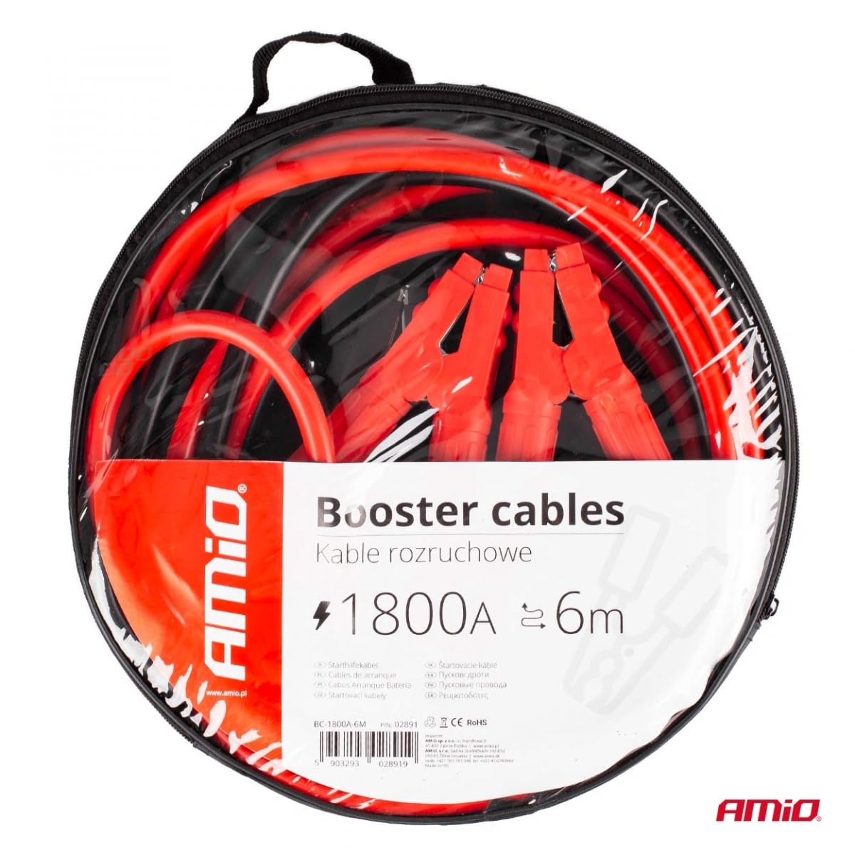 AMiO 02891 Câbles de démarrage 6m 1800A