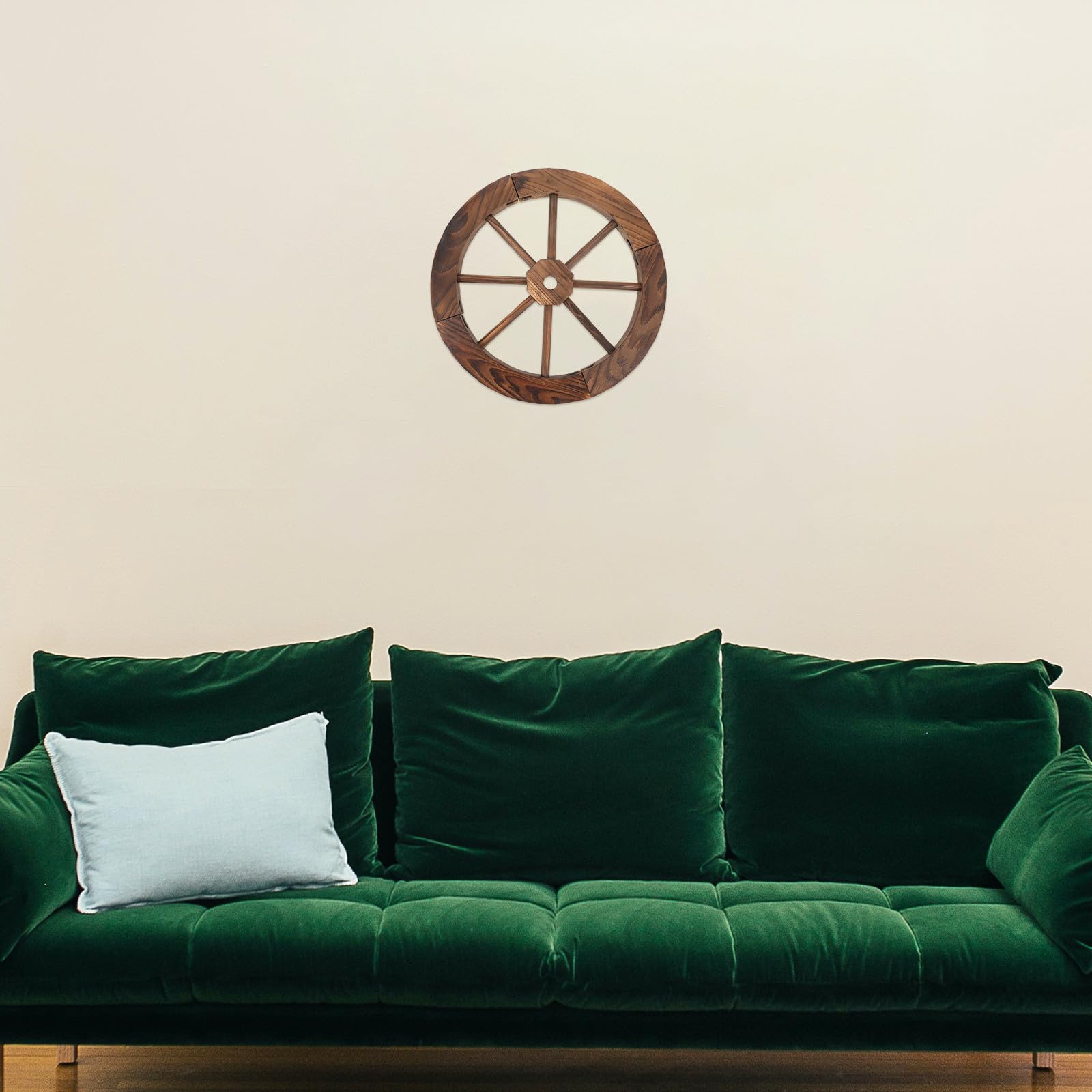 UKCOCO Wanddekoration Rad 40cm Durchmesser Rundes Raddekor für Gartenwand und Hochzeitsfeier im Vintage Stil