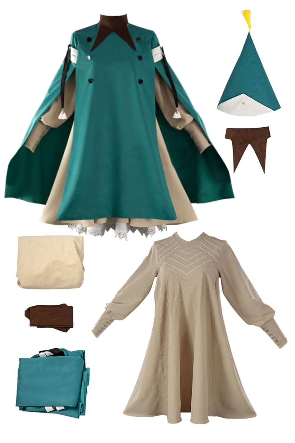 Daiendi Hat Atelier Cosplay Anime Cosplay Women's Dress Witch Costume Atelier Coco Wig Set Halloween Carnival M