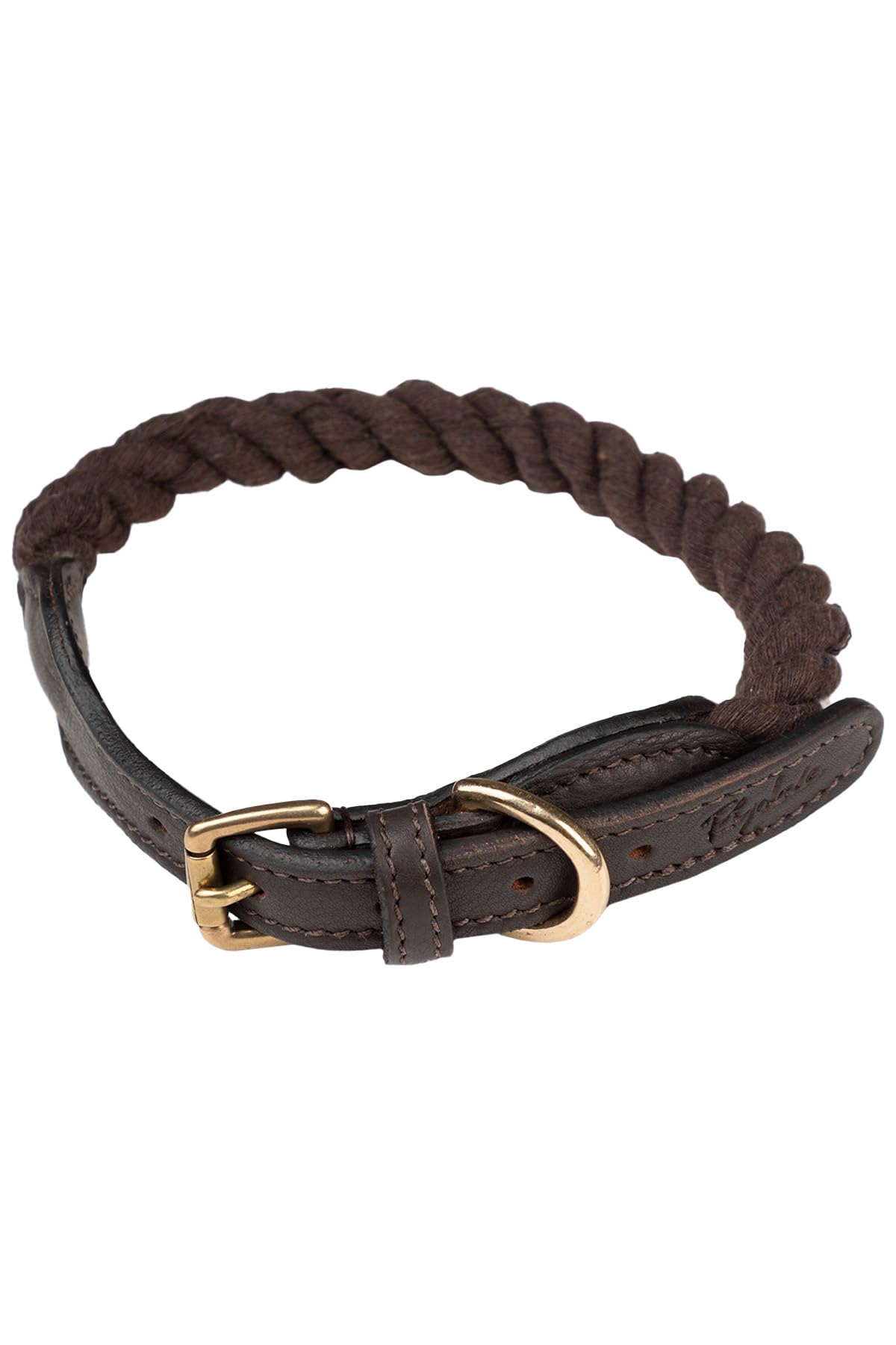 Rope Dog Collar Adjustable Twister Dogs Collars Pet Puppy Training Strong Roped Cotton (XS/S, Brown)