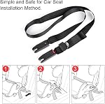 Jolik Baby Car Seat Strap Connector for Latch or Isofix, Car Booster Seat Strap with Strong Tooth, 8 Times Sewing Car Seat Safety Strap