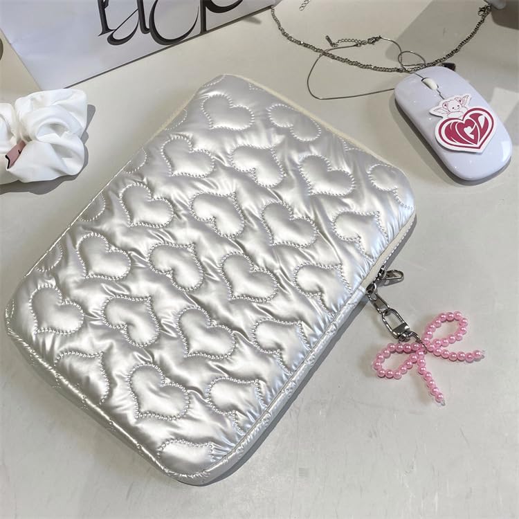 Funda para Laptop Puffy Y2K Corazón Acolchado Blanca 15-15.6" miniatura 2