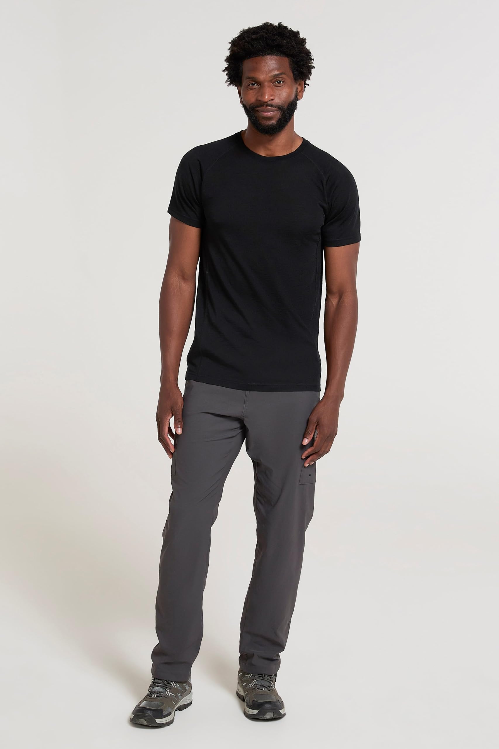 Mountain Warehouse Camiseta de Manga Corta de Lana Merino Summit para Hombre, Ideal para Usar como Camiseta térmica en Invierno