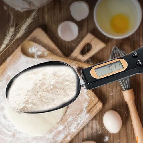 Colher Medidora Digital com Balança, Capacidade 500g, Precisão 0,1g, Display LCD, Ideal para cozinha