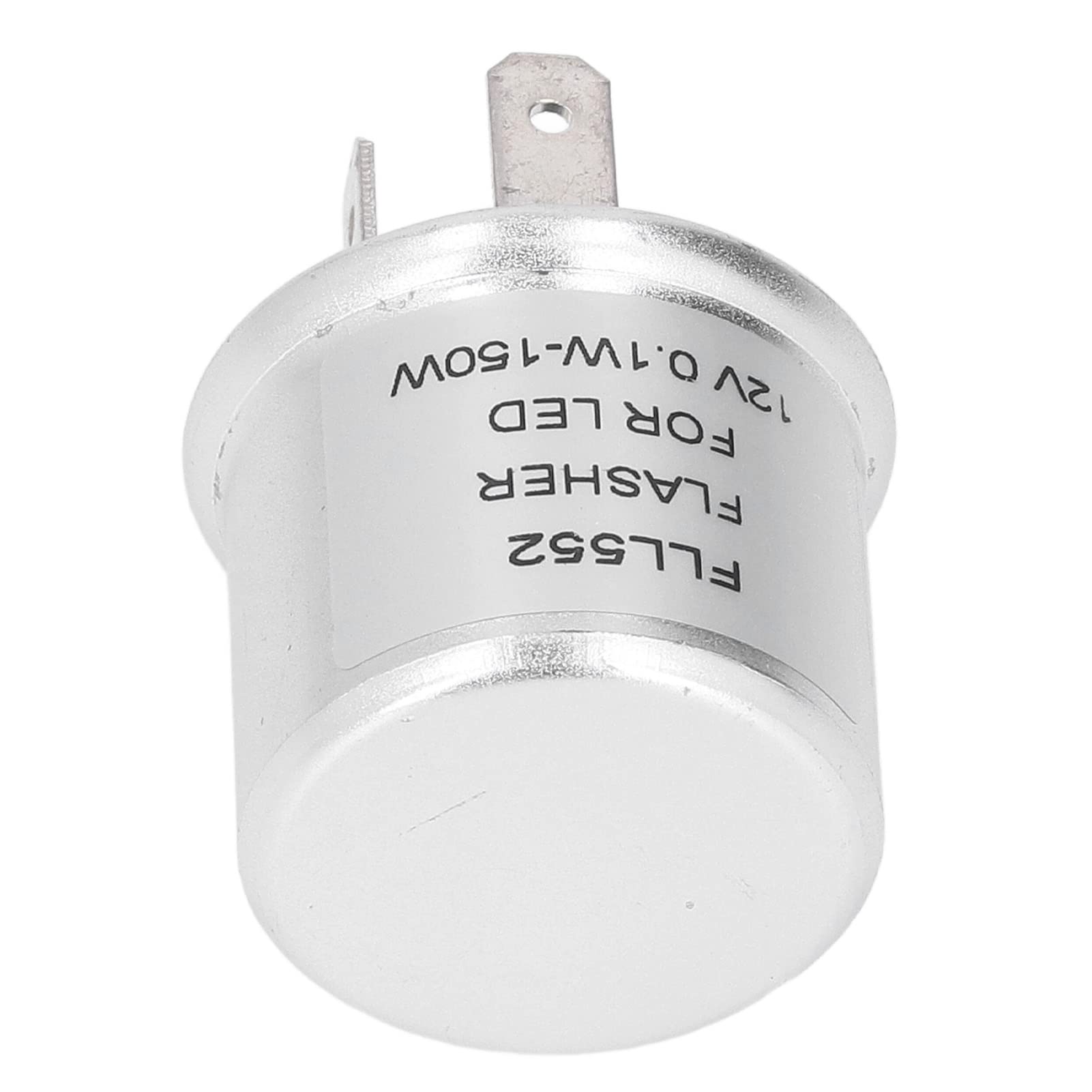 LED Flasher Relay Aluminiowa Obudowa 2-pinowy Niski Pobór Mocy Włącz Sygnał świetlny Flasher 2-pinowy Przekaźnik Migaczy 12V