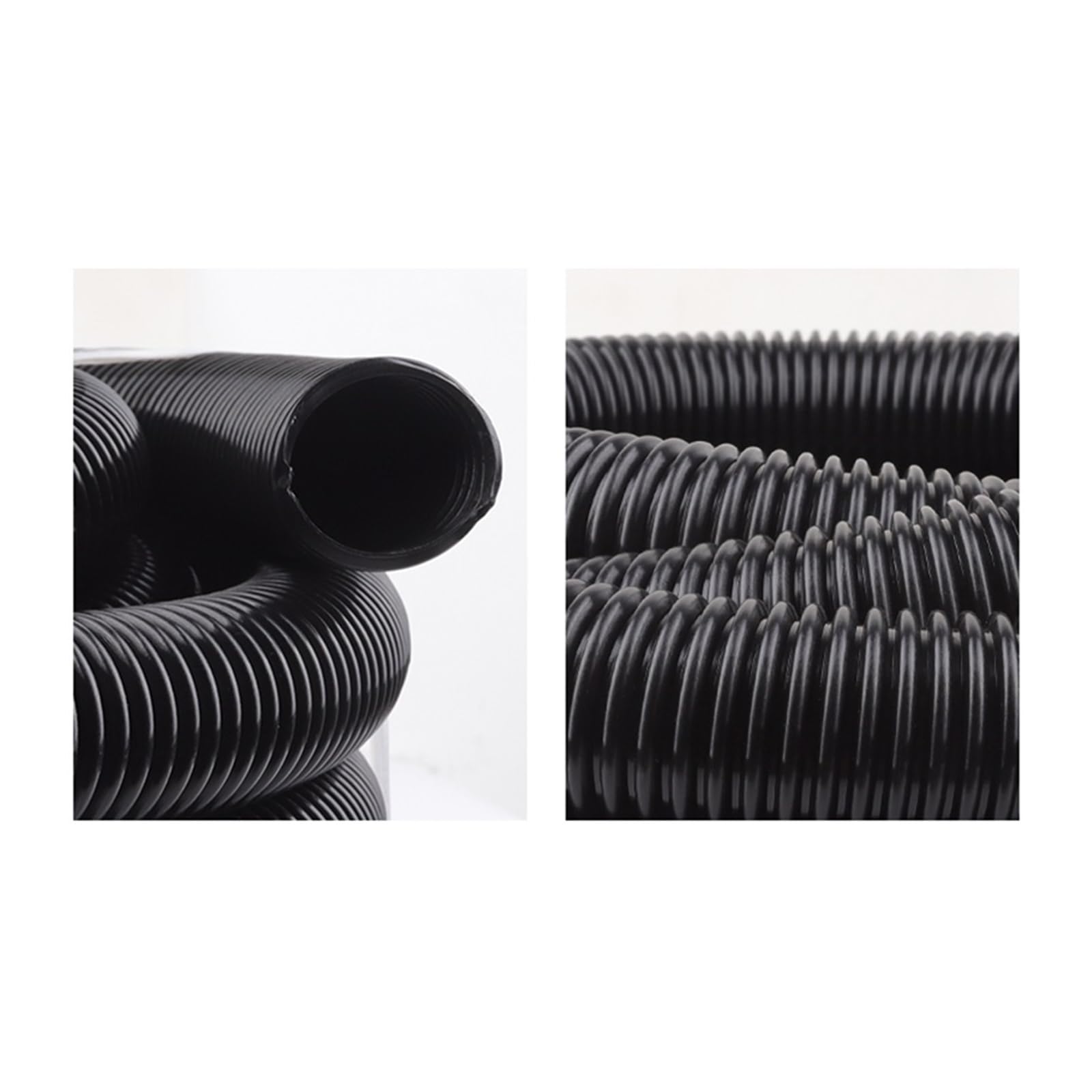 Manguera Compatible Con Aspiradora, Diámetro Interior De 32/38/40/50mm, Conector De Fuelle De Manguera De Rosca, Tubo De Aspiradora(5m Black Hose(38mm))