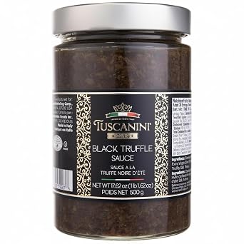 Tuscanini Reserve Black Summer Truffle Sauce, 17.6oz | For Drizzling over Meat, Bread, Pastas, Pizza and Fries | Value Size | Product of Italy | Certified Kosher