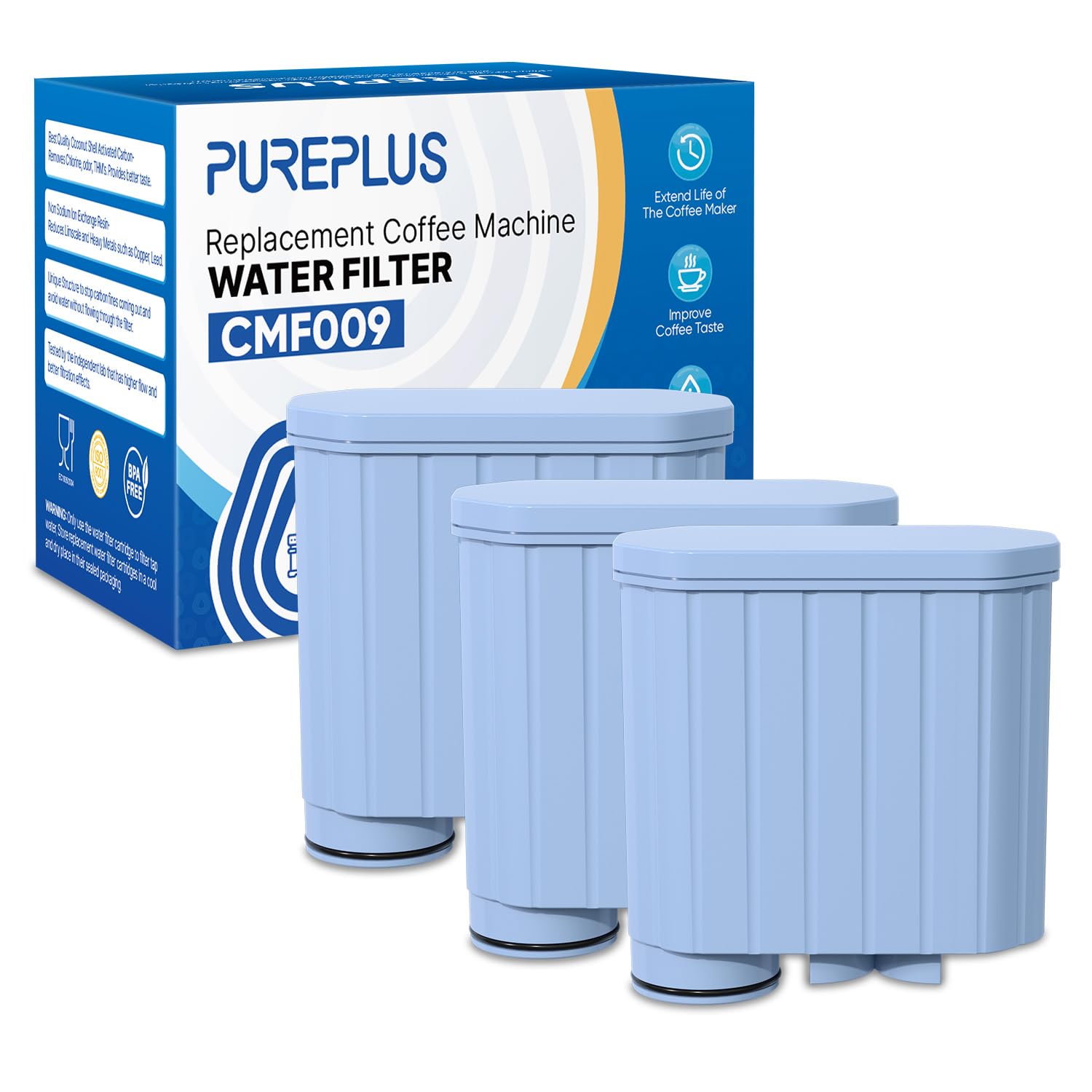 Filtre à eau AquaClean CA6903/10 compatible machine café Philips Saeco CMF009