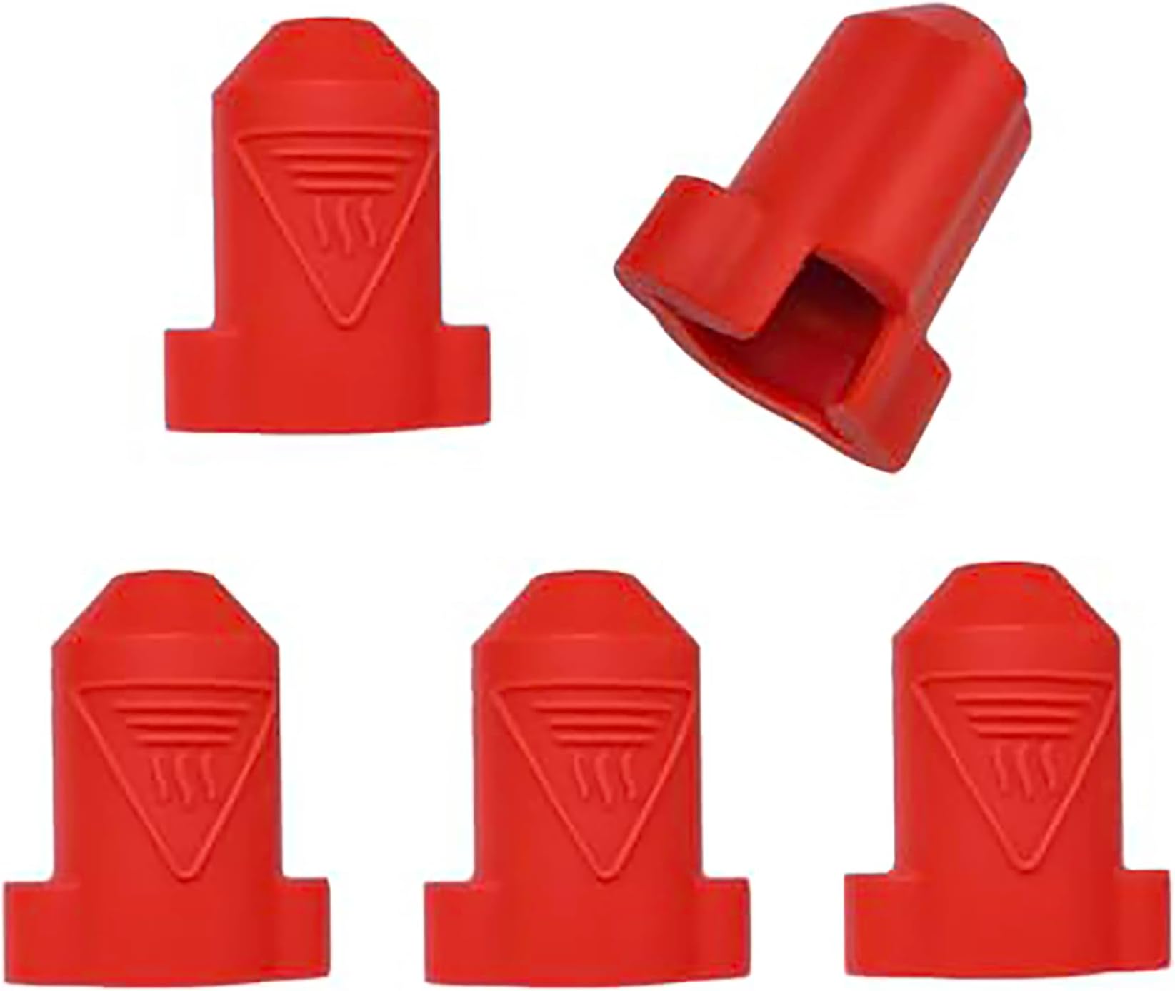 5-Pack K1 Max Silicone Cover Socks 300C high Temperature Compatible with Creality K1C, K1, K1 MAX, Ender 3 V3 KE, CR10 SE 3D Printer Ceramic Heating Block Hotend Parts Accessories (Red)