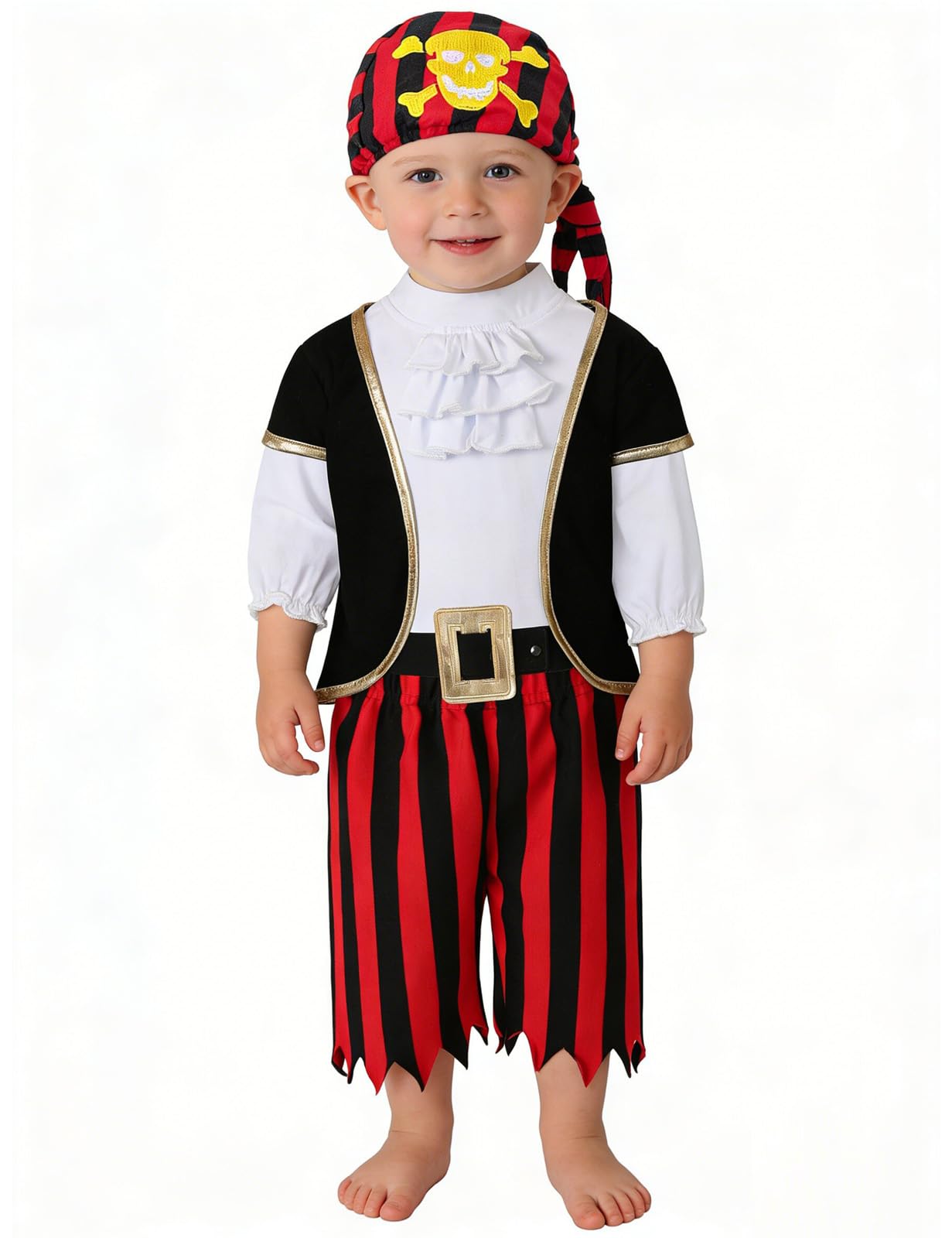 Ensembles de Vêtements Pirate Bébé Garçons Halloween Tenue 0-4 Ans