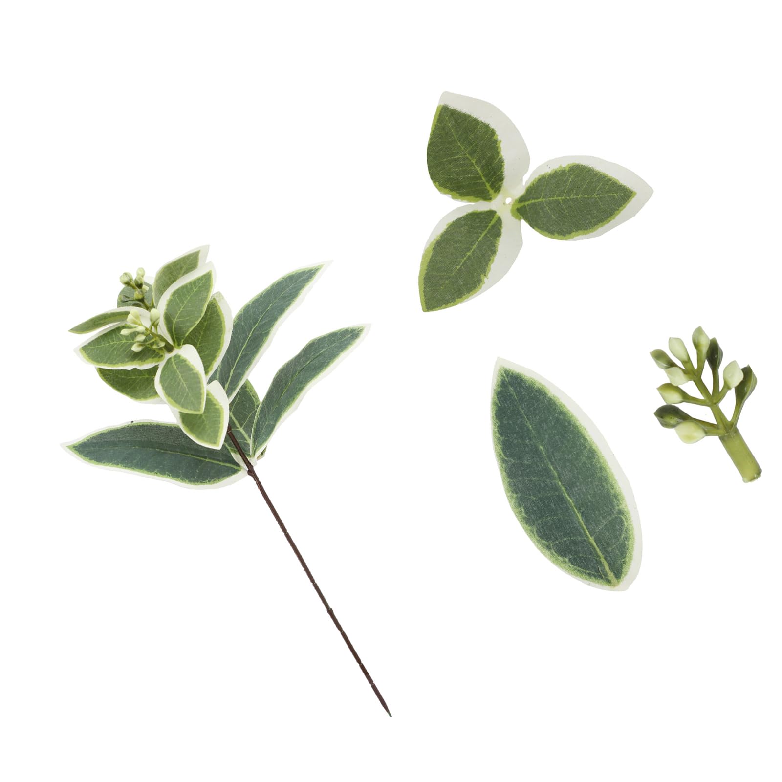 12Pcs Simulated Leaves Artificial Silk Stems for Wedding Bouquets Home Decoration Vase Flower Arrangement Artificial Banana with Stem