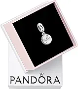 PANDORA Jewelry Forever Sisters Dangle Charm - Compatible with PANDORA Moments - Sterling Silver Charm with Cubic Zirconia - Gift with Gift Box