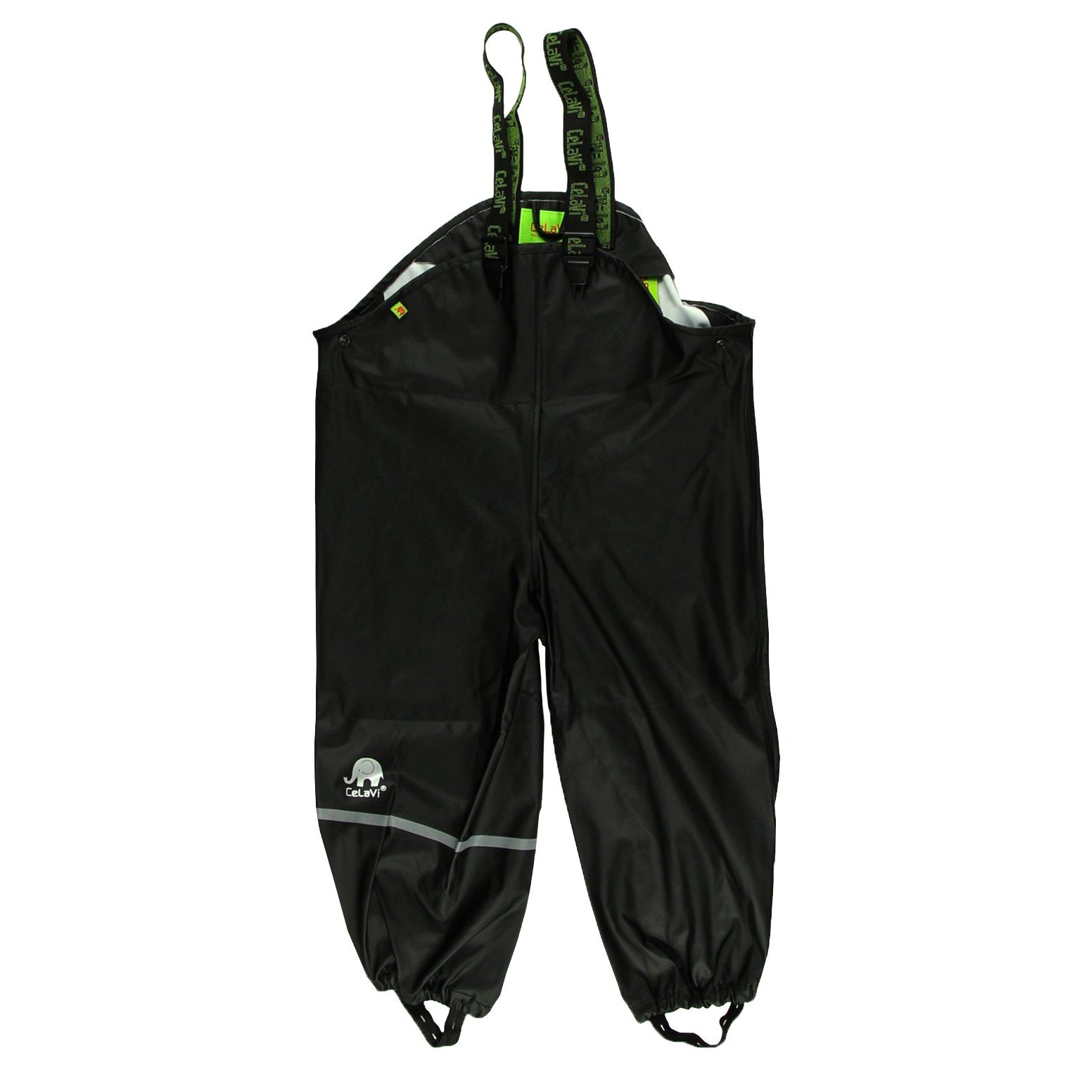 Celavi Baby - Jungen Rainwear -Solid Pu PANTS, Schwarz (Schwarz 106), 140 EU