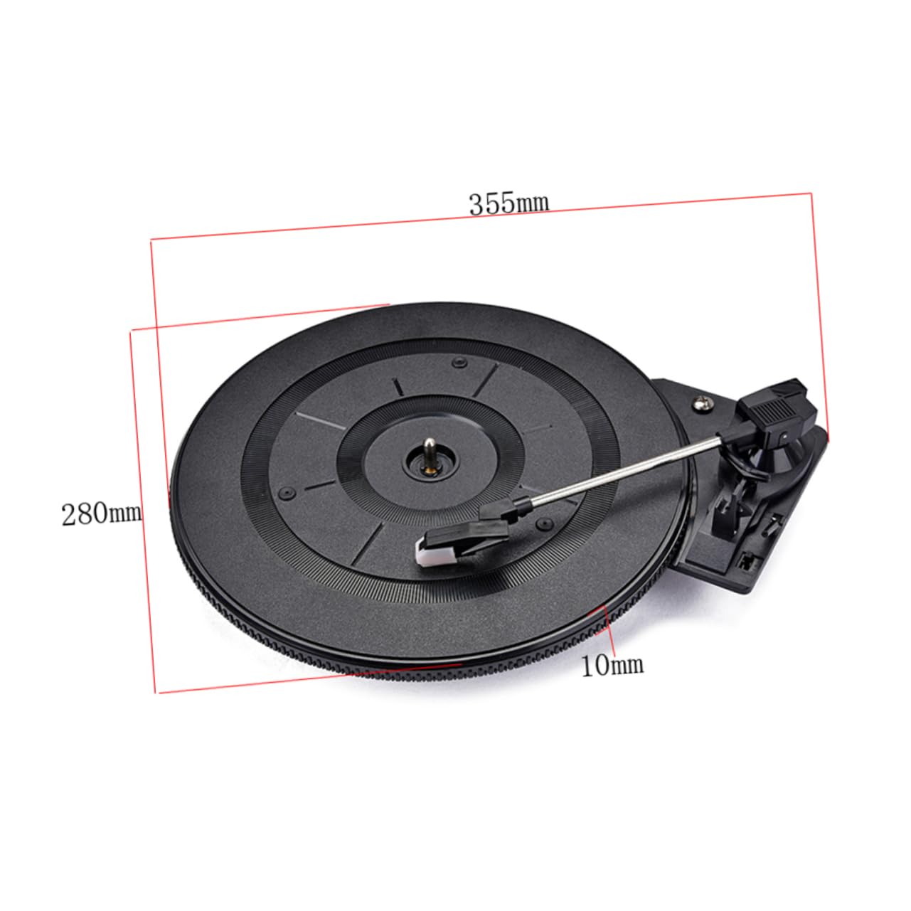 Giradischi Vintage Per Vinili 33 Giri Puntina e Preamplificatore Integrato Materiale Plastico Di Durevole Per Accessori Audio e Video