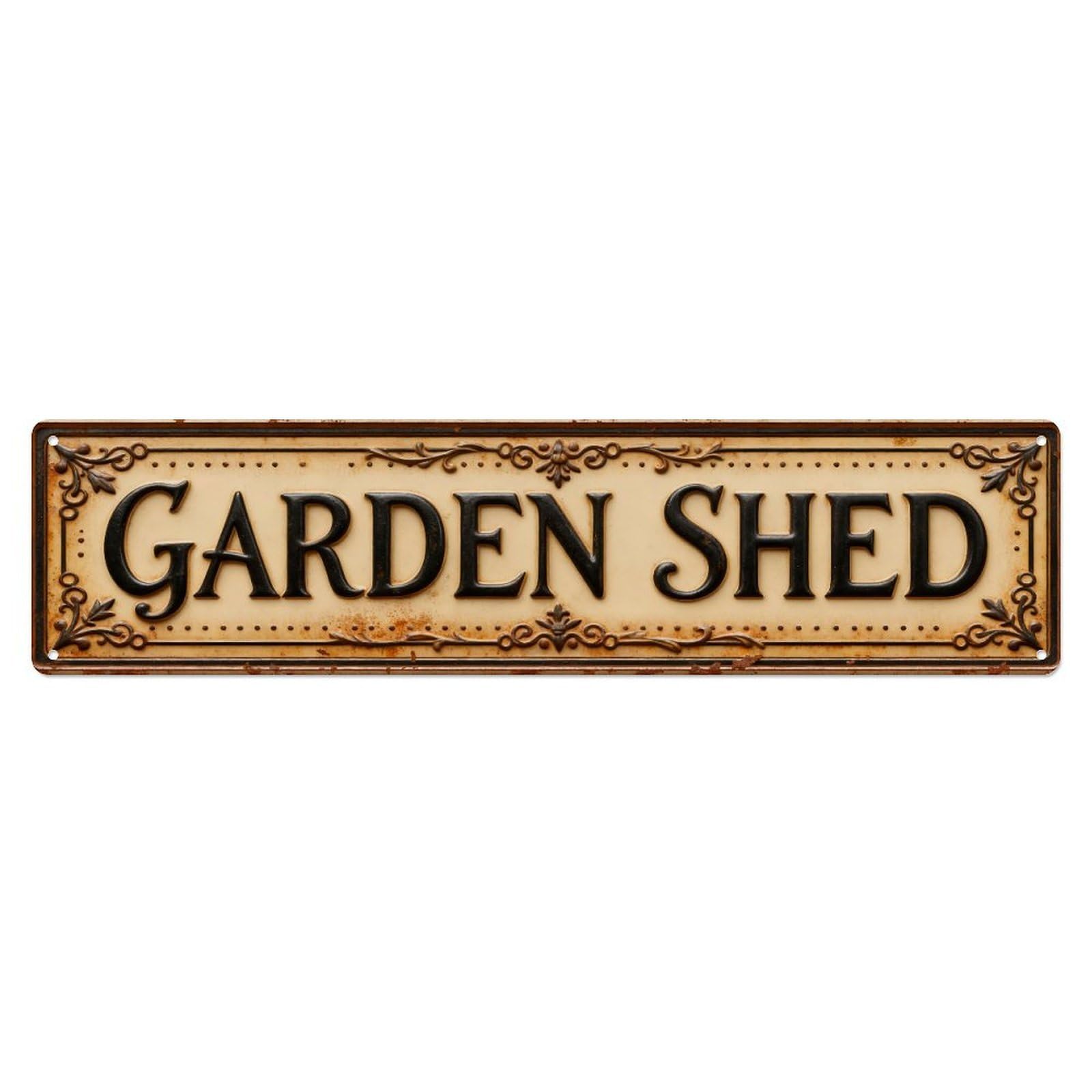 Garden Shed Vintage Sign Design Metal Tin Sign Plaque