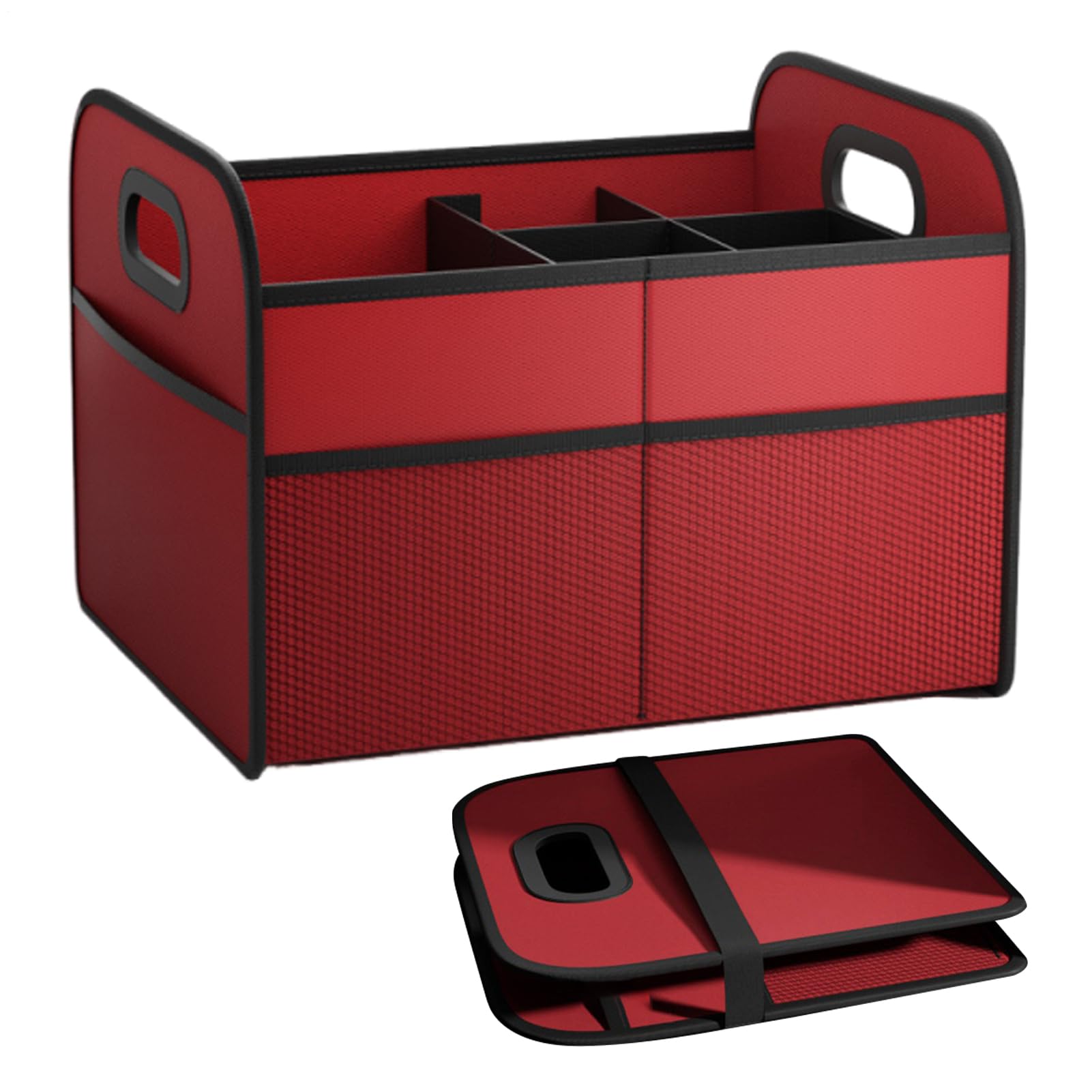 Organizzatore Bagagliaio Auto Organizzatore Bagagliaio Auto Pieghevole | Contenitore 30L Impermeabile Antiscivolo con Maniglie per Spuntini Picnic Campeggio Frutta Verdura