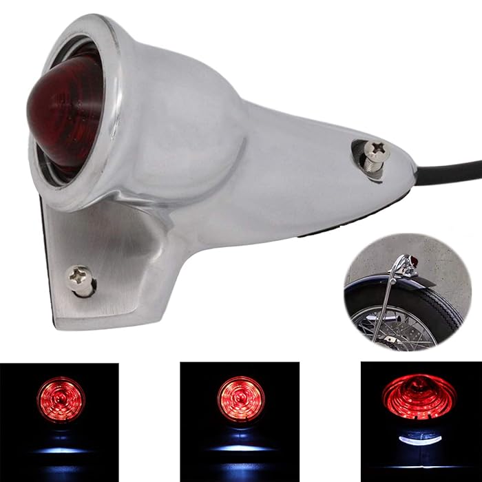 Buy FATECIM Vintage Old School LED Custom Motorcycle Tail Light
