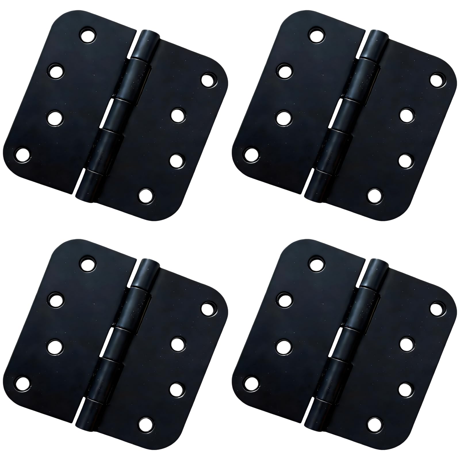 Charnières en métal de qualité supérieure avec finition noir mat texturée et coins 1,6 cm