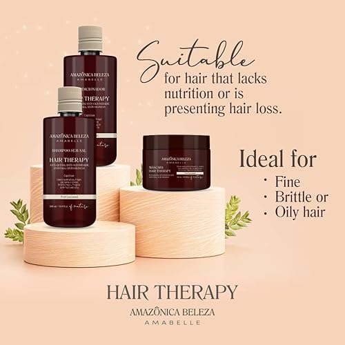 Miniatura 2 de AMAZONICA BELEZA Kit de terapia capilar Champú, acondicionador, mascarilla capilar (10.1 onzas), línea profesional, elimina la grasa, evita la