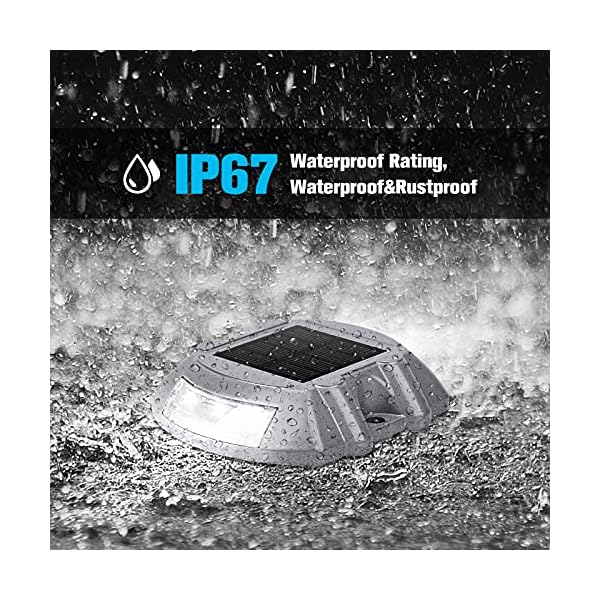 Solar-Deck-Lichter, Auffahrt-Dock-Lichter, Volilun, LED, kabellos, IP67, wasserdicht, Warnung für den Außenbereich… – Bild 5