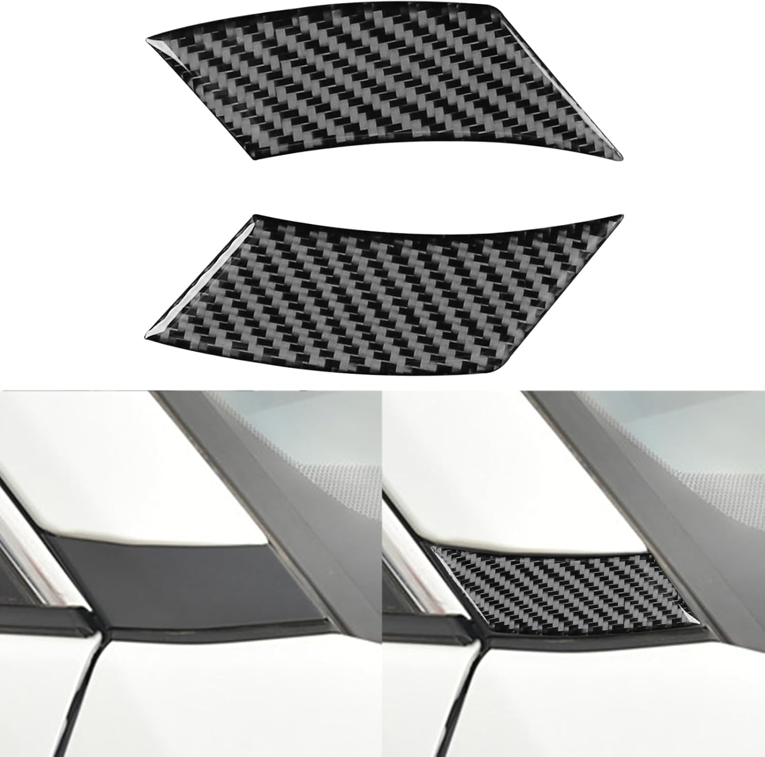 NVCNX Real Carbon Fiber for Toyota RAV4 2019-2025 2020 2021 2022 2023 2024 Hybrid Car Center Console Cup Holder Frame Cover Interior Trim Accessories Thick Overlay Sticker Decal 1PC