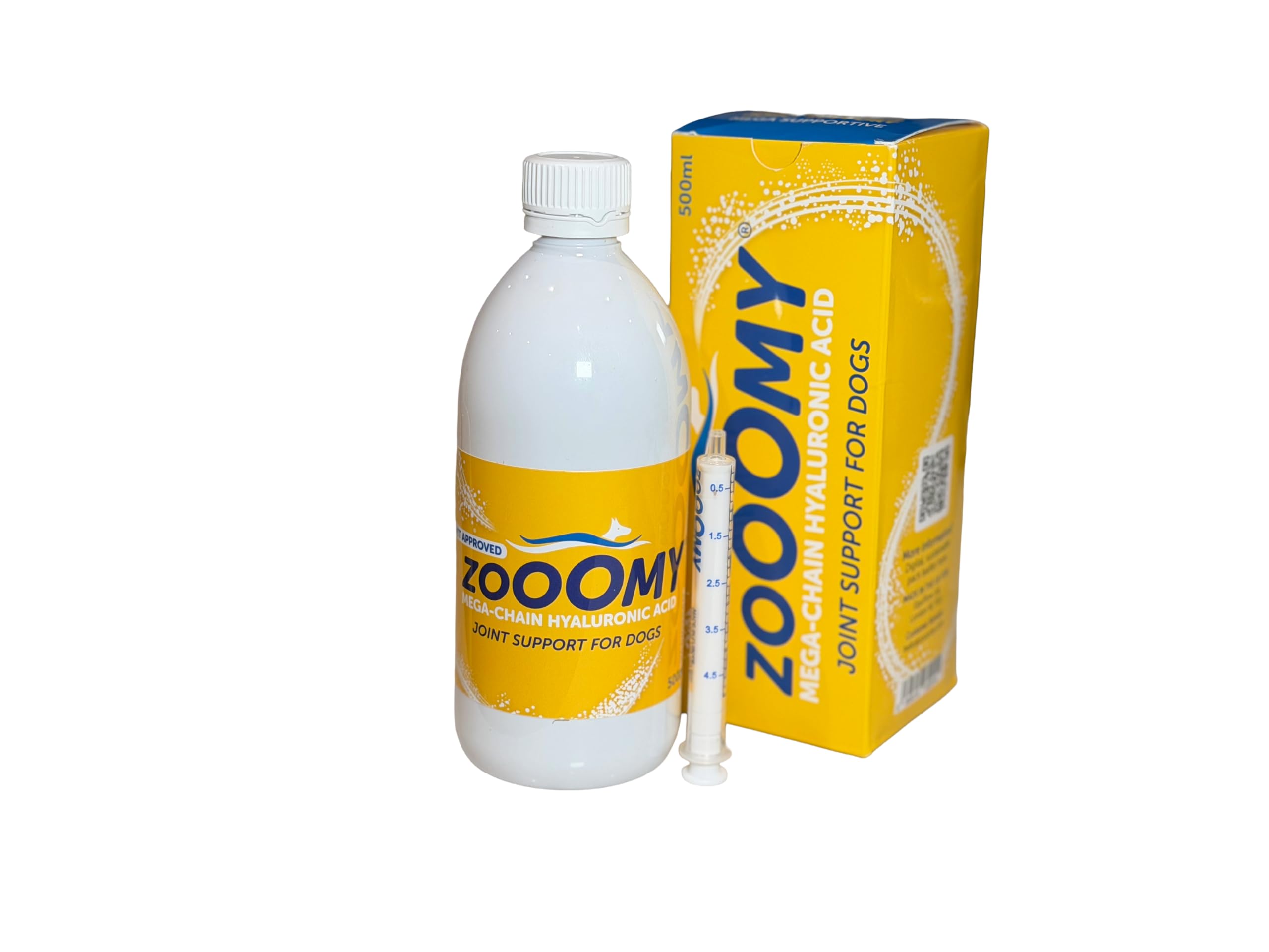 Zooomy Liquid Joint Aid for Dogs | Hyaluronic Acid for Hip & Elbow Care | Stiffness Relief | Mobility Support (500ml)