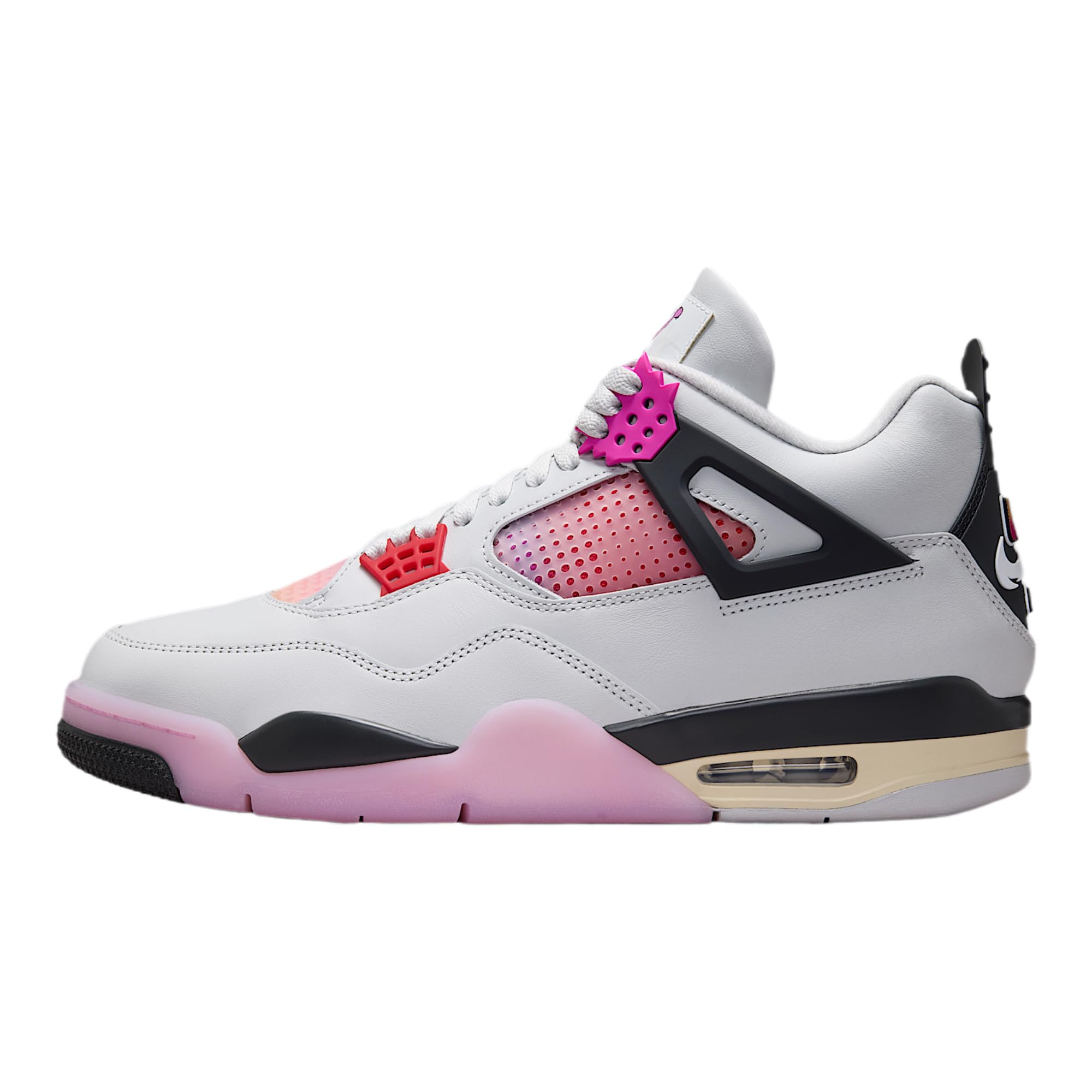 Air Jordan 4 Retro Comic Men's Shoes (Off White/Anthracite/Fire Pink)