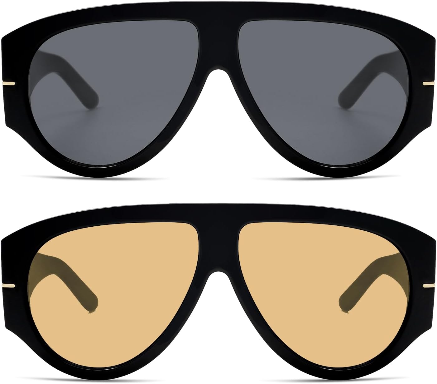 Oversized Retro Aviator Sunglasses Womens Mens 70s Classic Vintage Sun Glasses AR82227 - Image 4