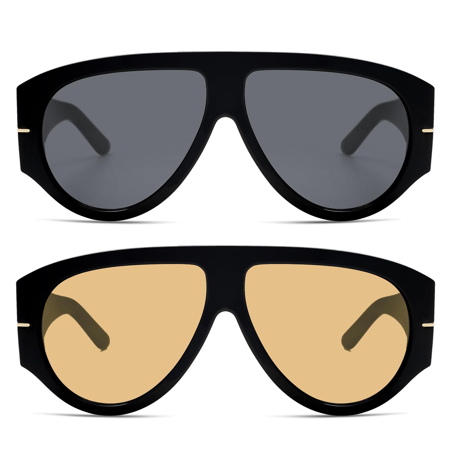 AR82227 - Gafas de sol de aviador retro de gran tamaño para mujer y hombre, estilo clásico de los años 70