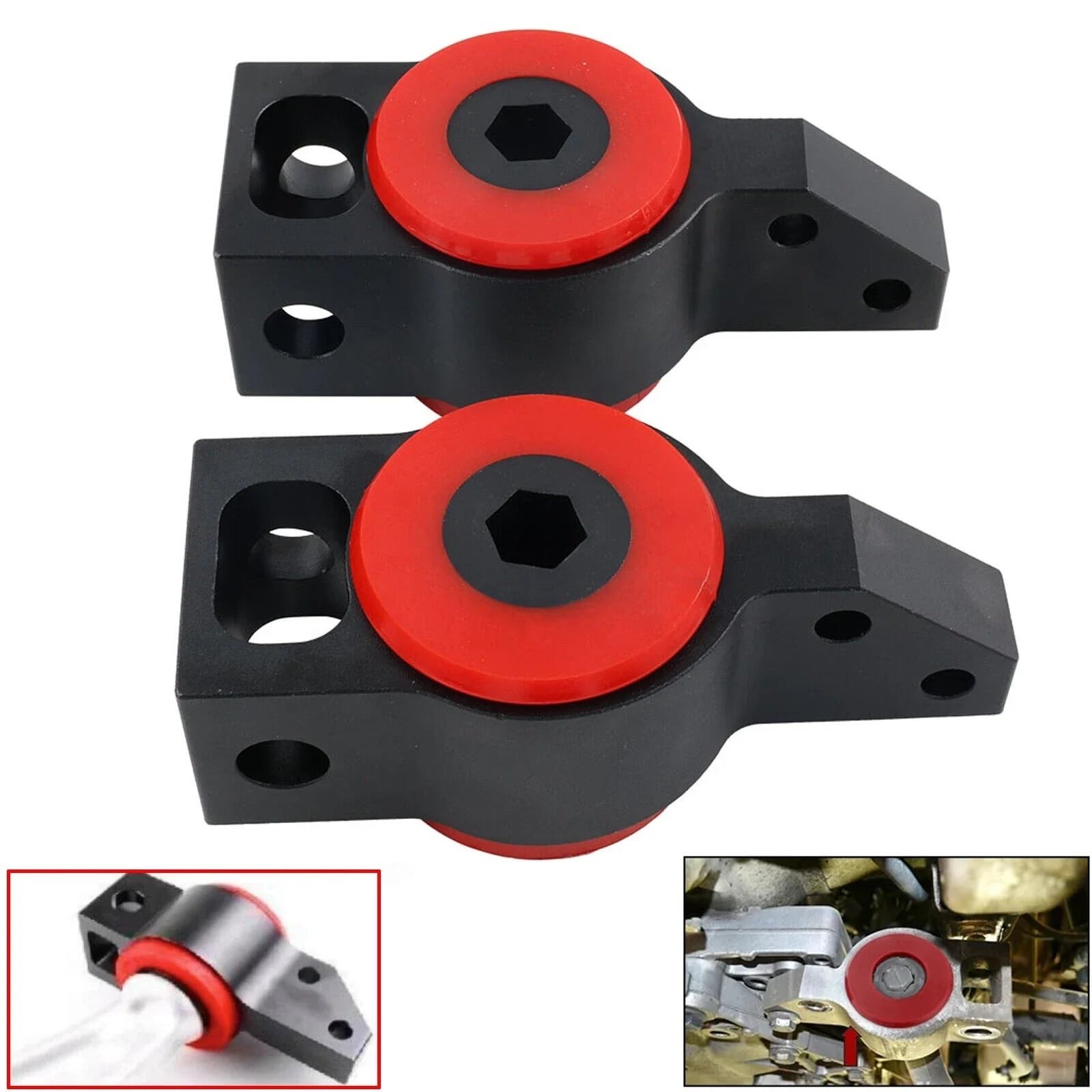 Tuleja 1K0199231J 2x Tuleja sterująca przedniego dolnego zawieszenia, czarna, pasująca do Audi 1K0199232J 1K0199231K