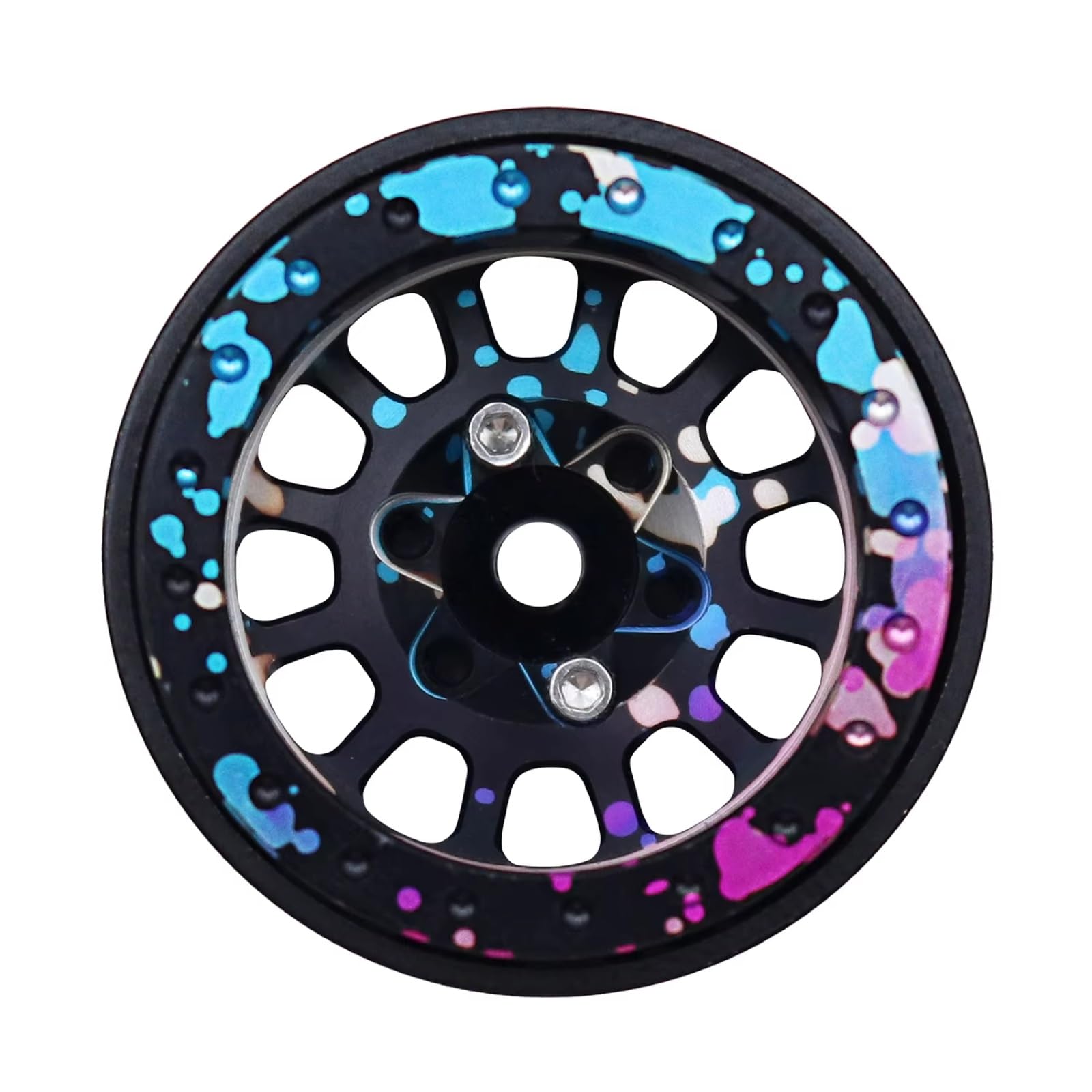1. Llantas Alumbres para TRX4M para SCX24 para FCX24 1/18 1/24 RC | RC Car Upgrade llantas aleación CG inferior ajuste presión fácil instalación Reparación decoracione Repuesto