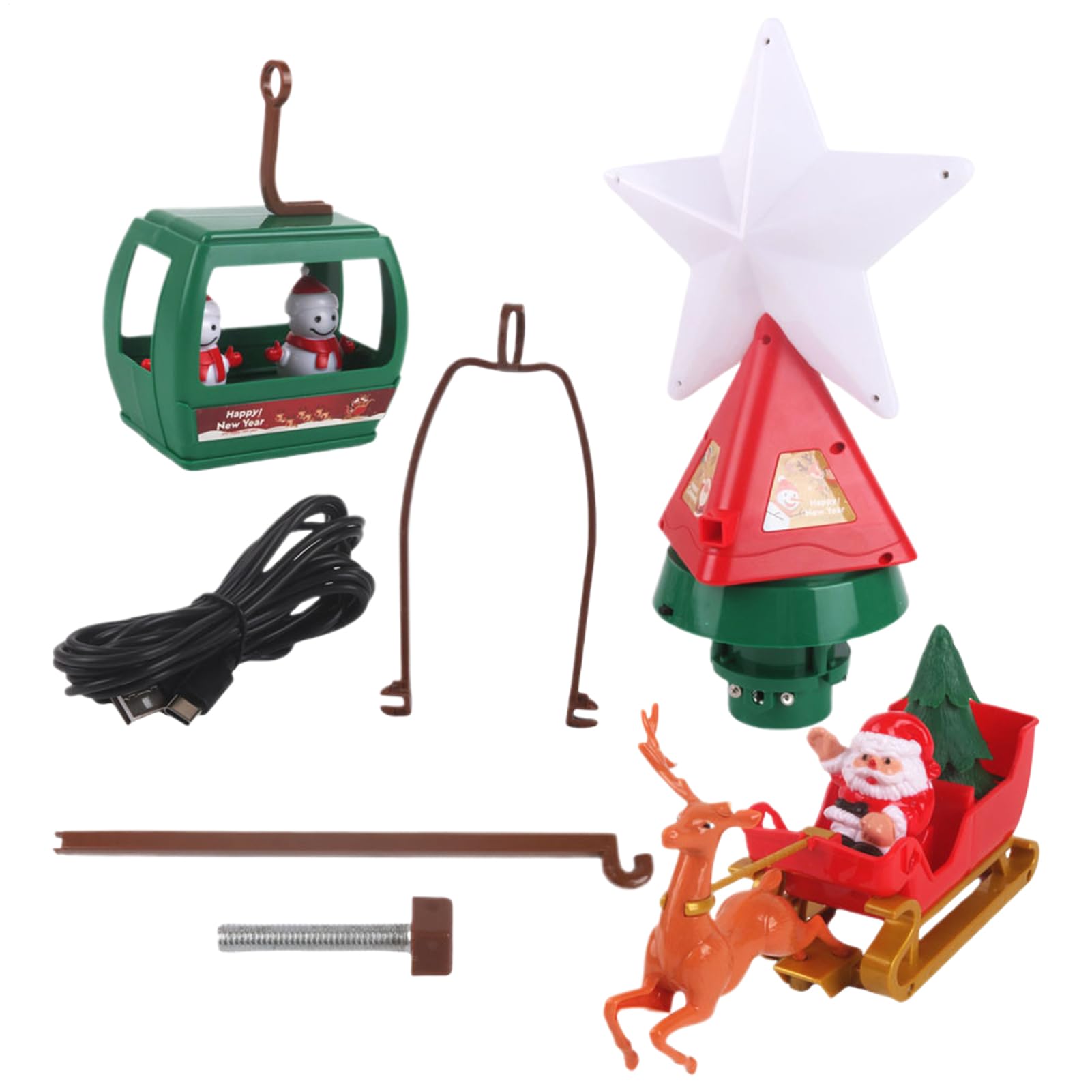 Décoration pour sapin de Noël rotative USB pour sublimer facilement votre salon