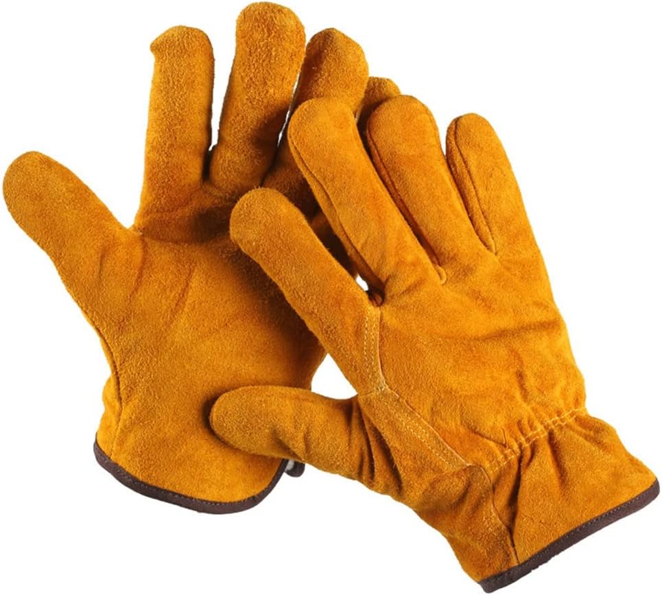Work Gloves Cowhide Driver Security Protection Wear Safety Workers Welding Accessories