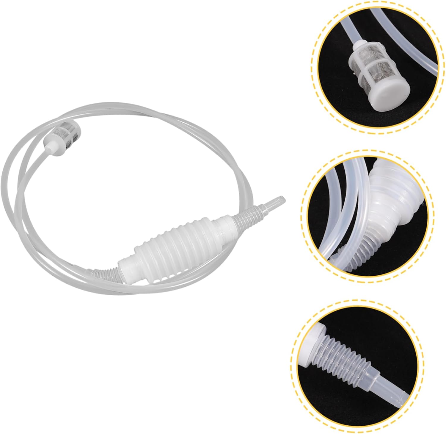 SMASOLO 1Set Siphon Filter Tube for Wine Making Soft Hose for Easy Liquid Transfer Reusable Brewing Siphon with Lightweight Design for Home Use and Kitchen Applications